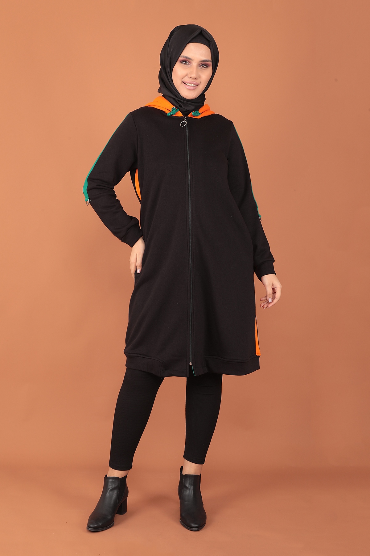 2228 3 İplik Kap 1-2-3-4 - Siyah_orange - 2