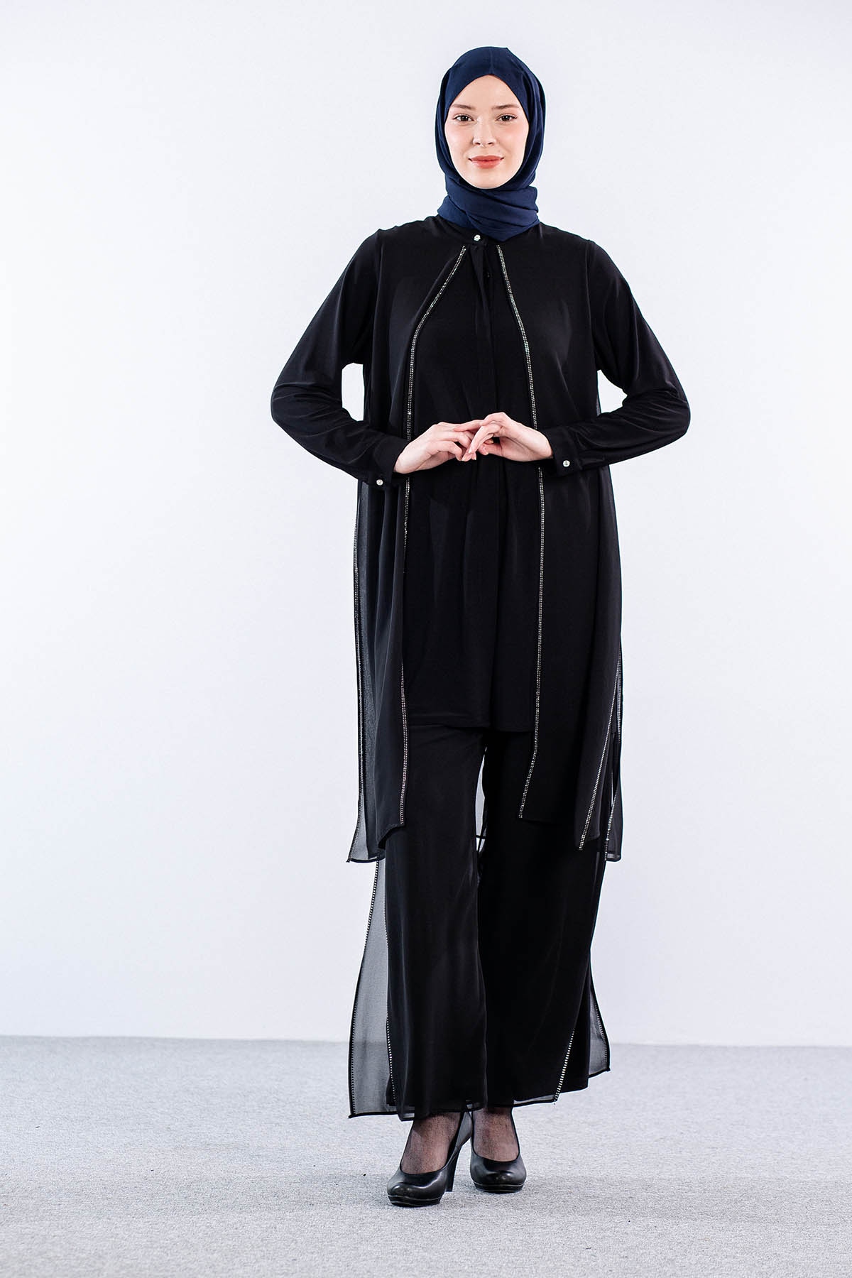 22309 şik Takim 1-6 - Siyah - 1