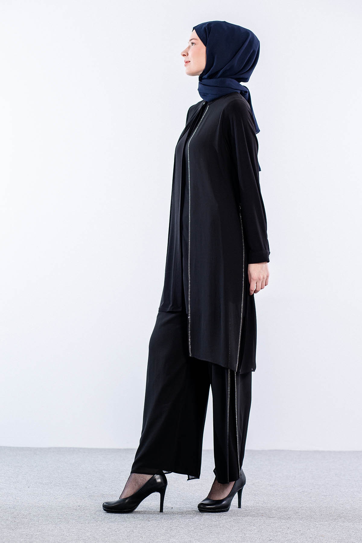 22309 şik Takim 1-6 - Siyah - 3