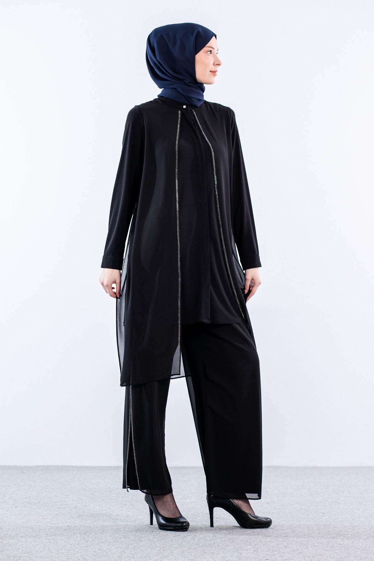 22309 şik Takim 1-6 - Siyah - 4