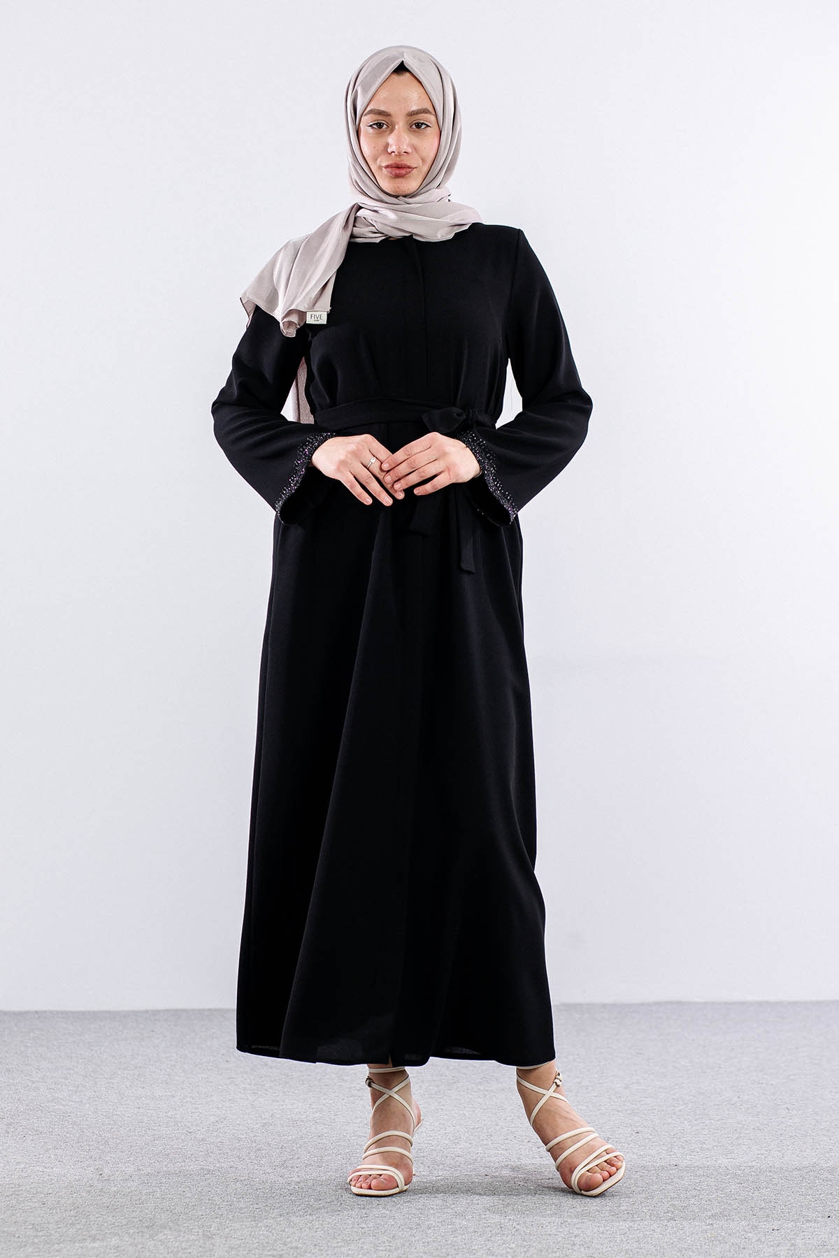 2232 şik Ferace 38-48 - Siyah - - 1