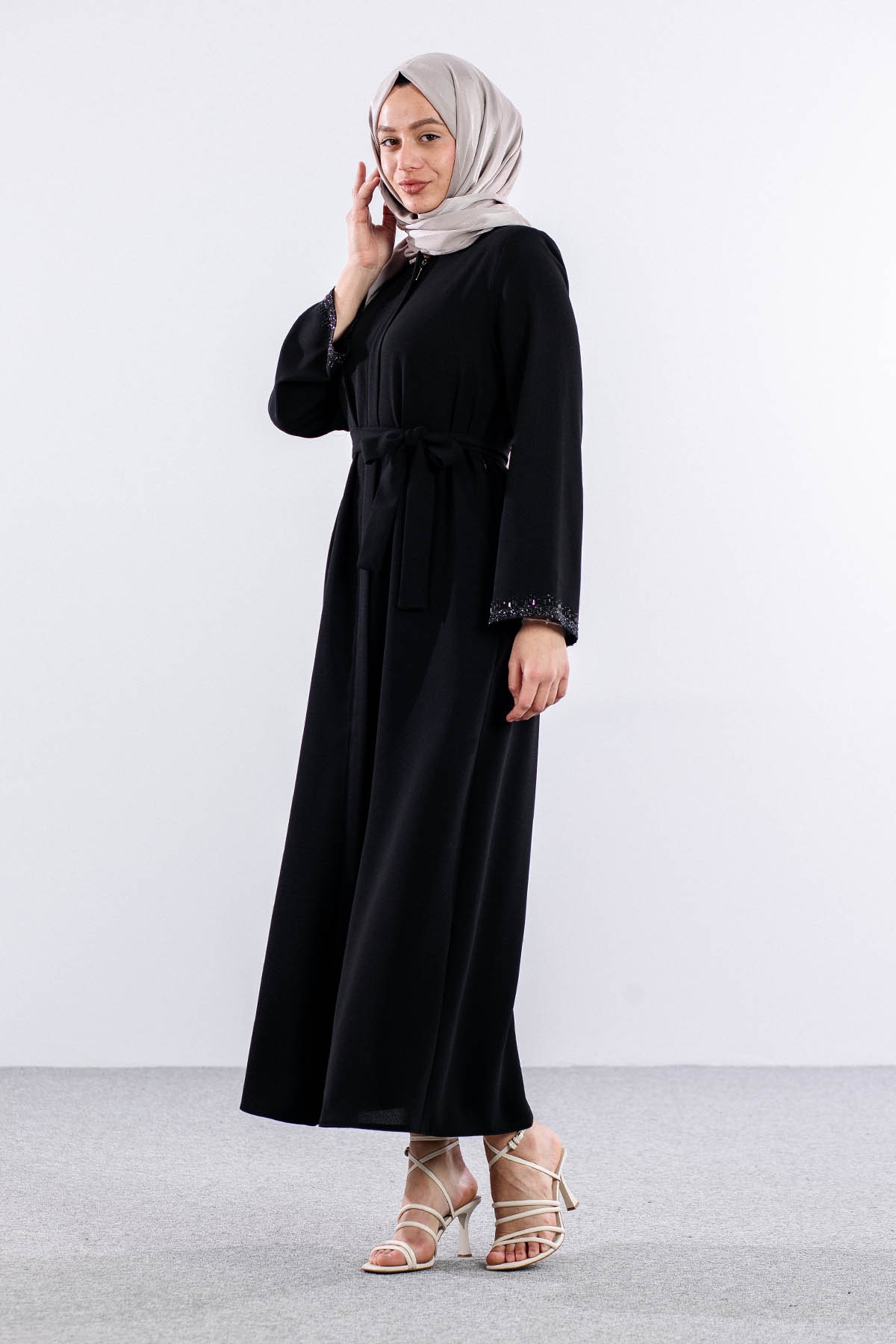 2232 şik Ferace 38-48 - Siyah - - 2