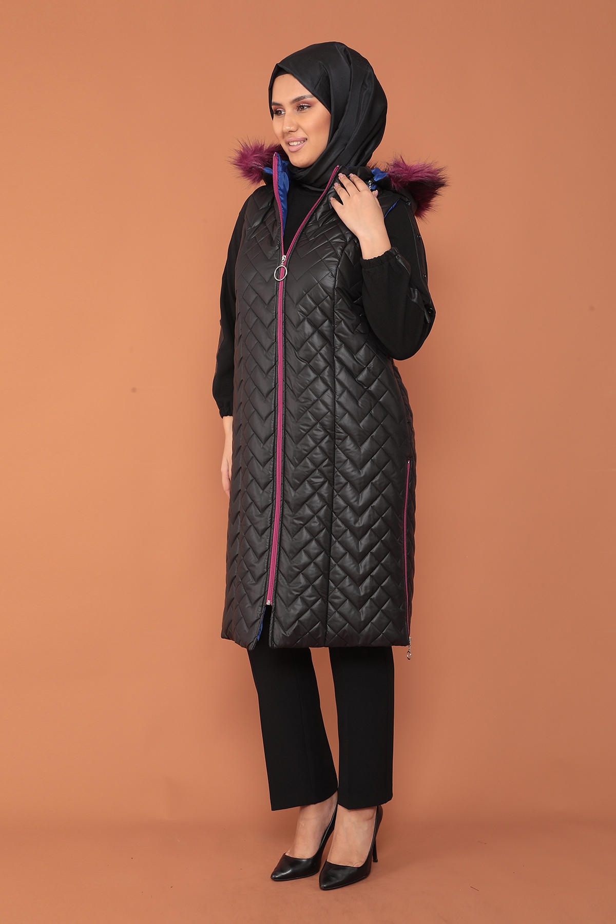 2233 şişme Yelek 1-2-3-4 - Siyah_mor - 3