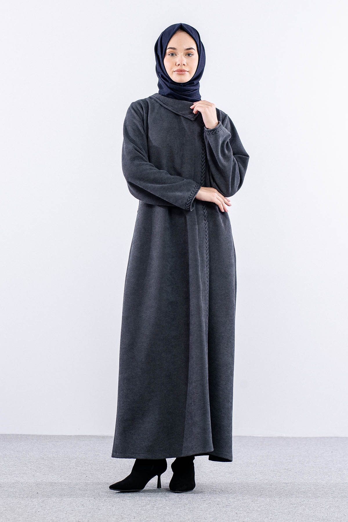 2238 Kiş Ferace 42-52 Nkş - Gri - 3