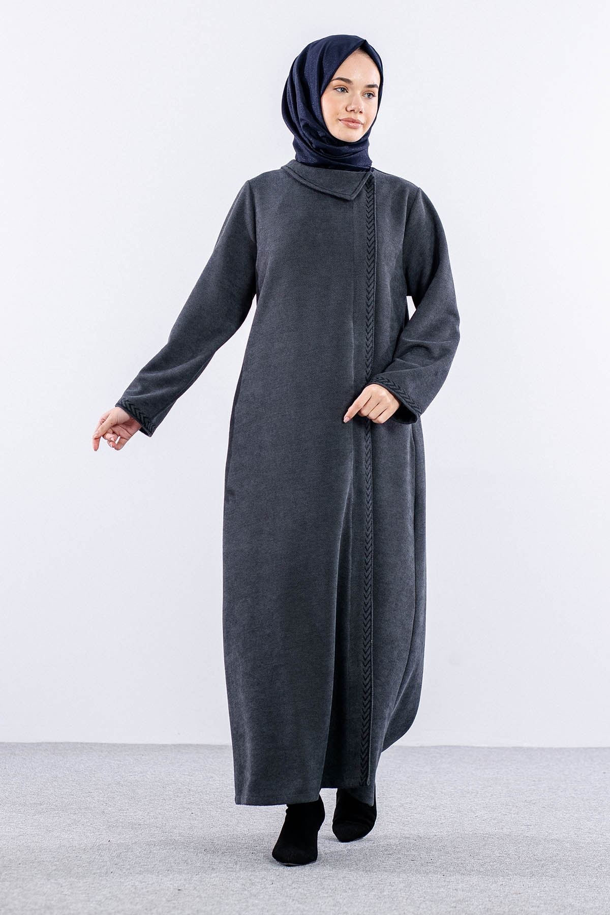 2238 Kiş Ferace 42-52 Nkş - Gri - 4