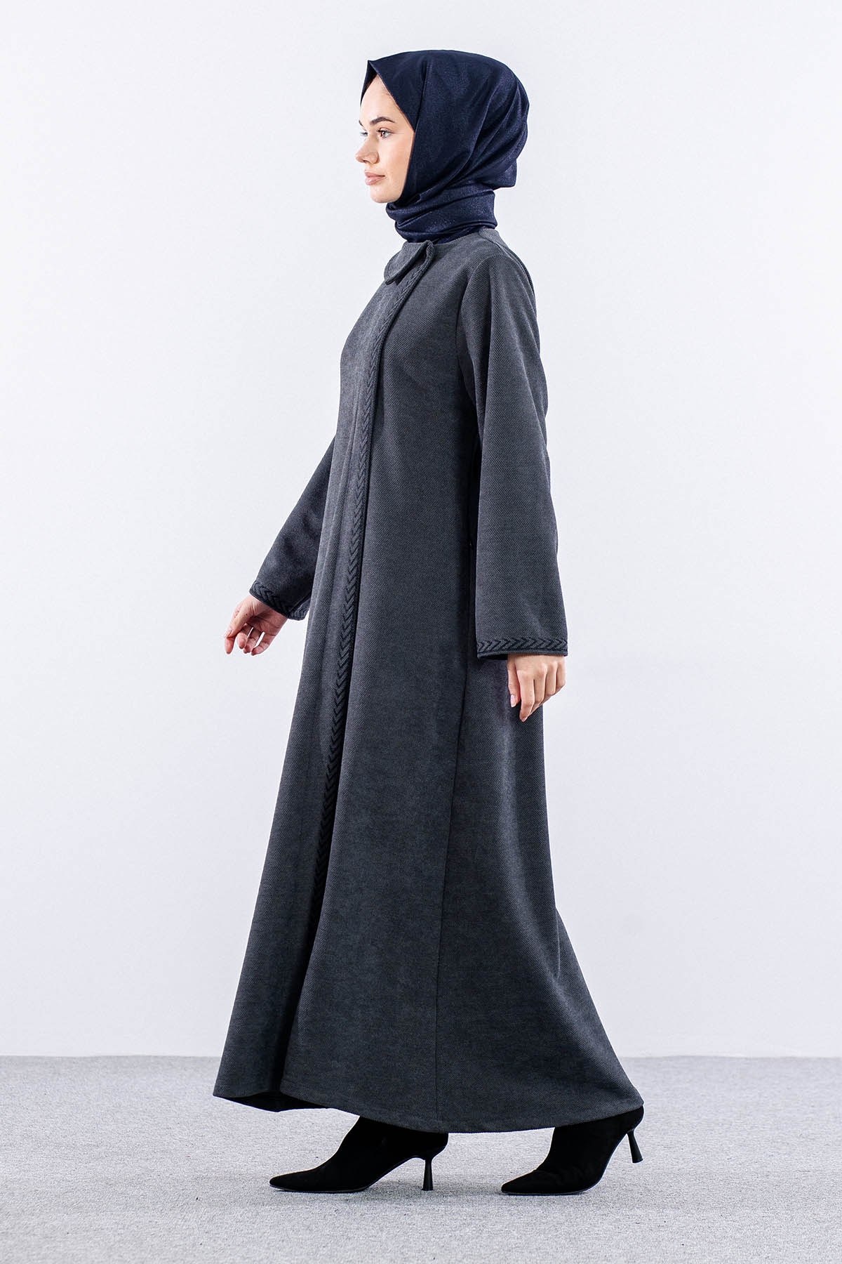 2238 Kiş Ferace 42-52 Nkş - Gri - 5