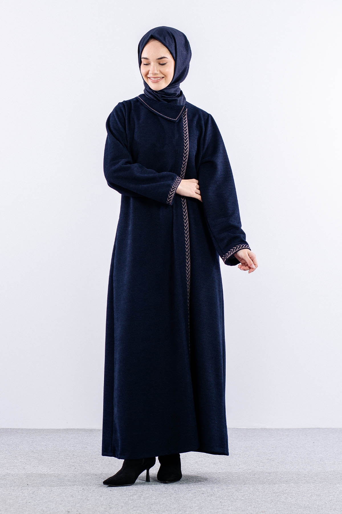 2238 Kiş Ferace 42-52 Nkş - Lacivert - 3