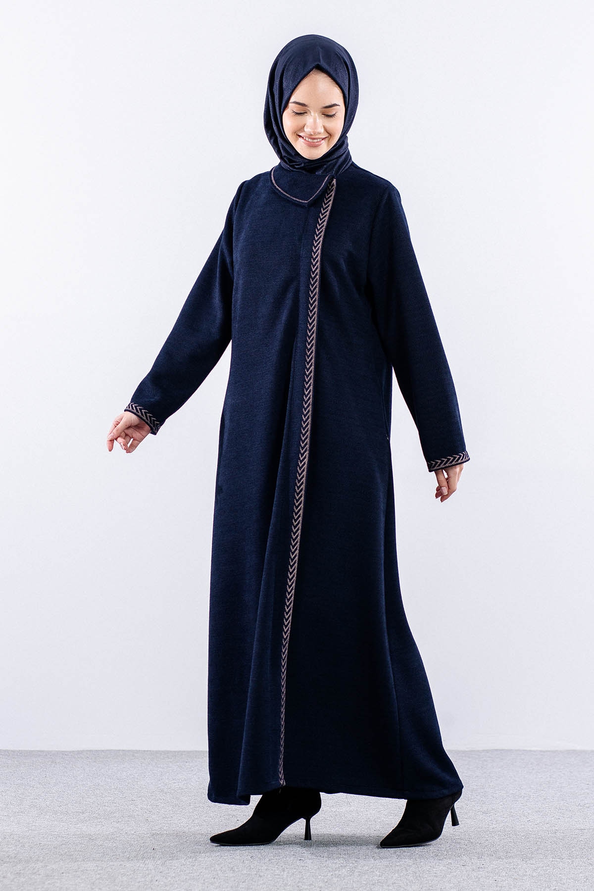 2238 Kiş Ferace 42-52 Nkş - Lacivert - 4