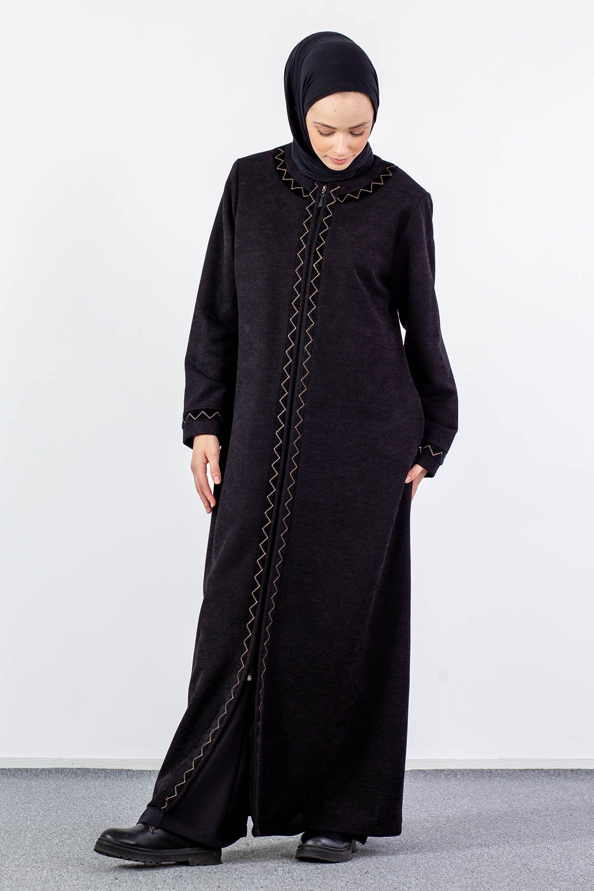 2251 Ferace 46-56 - Siyah - 2