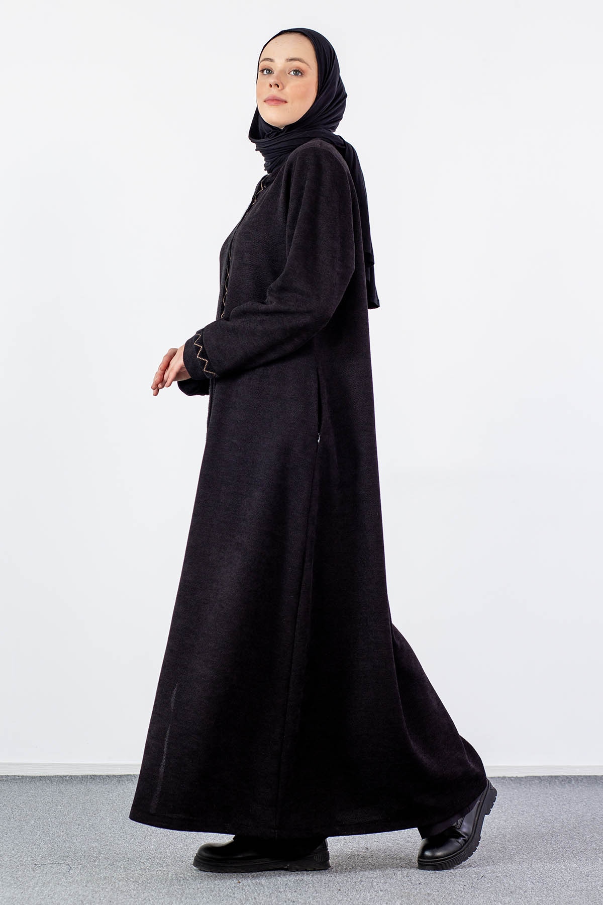 2251 Ferace 46-56 - Siyah - 3