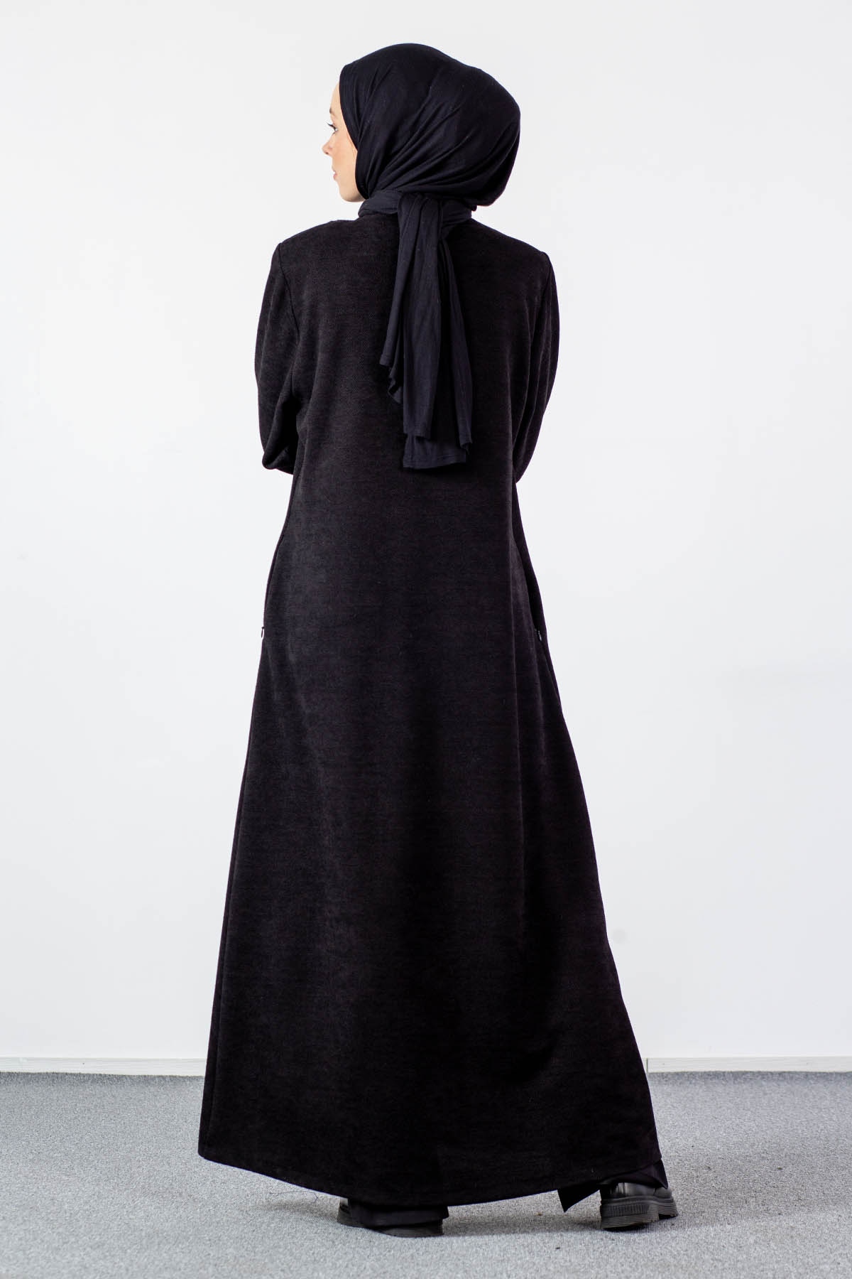 2251 Ferace 46-56 - Siyah - 5