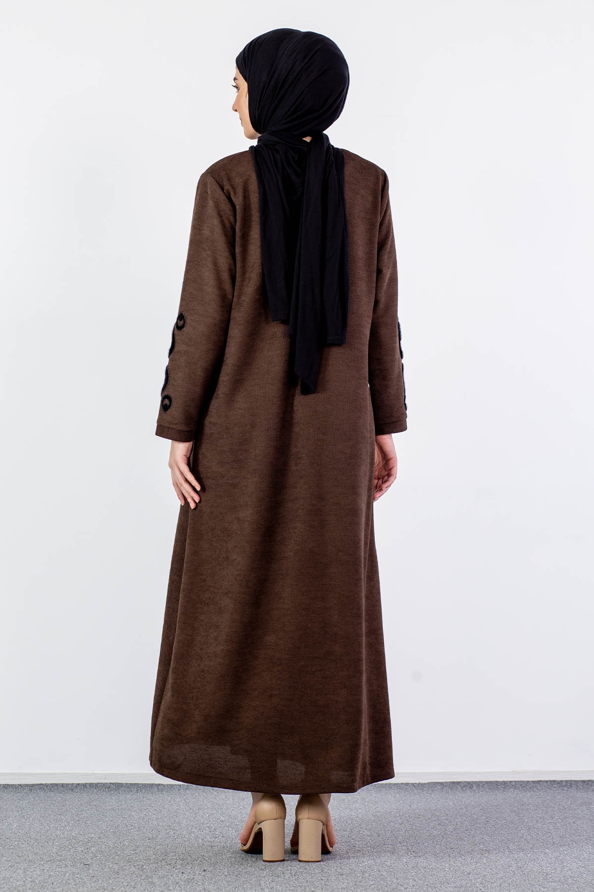 2260 Ferace 46-56 Nakiş - Kahve - 3