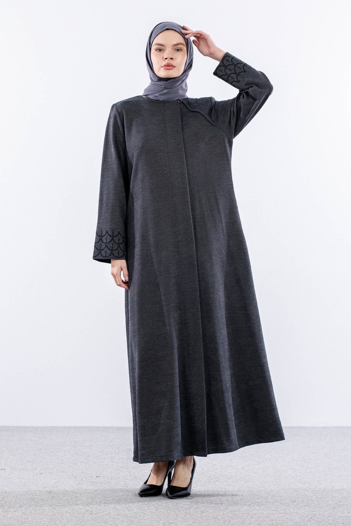 2262 Ferace 42-52 Dalgali Sonil Kumas - Gri - 3