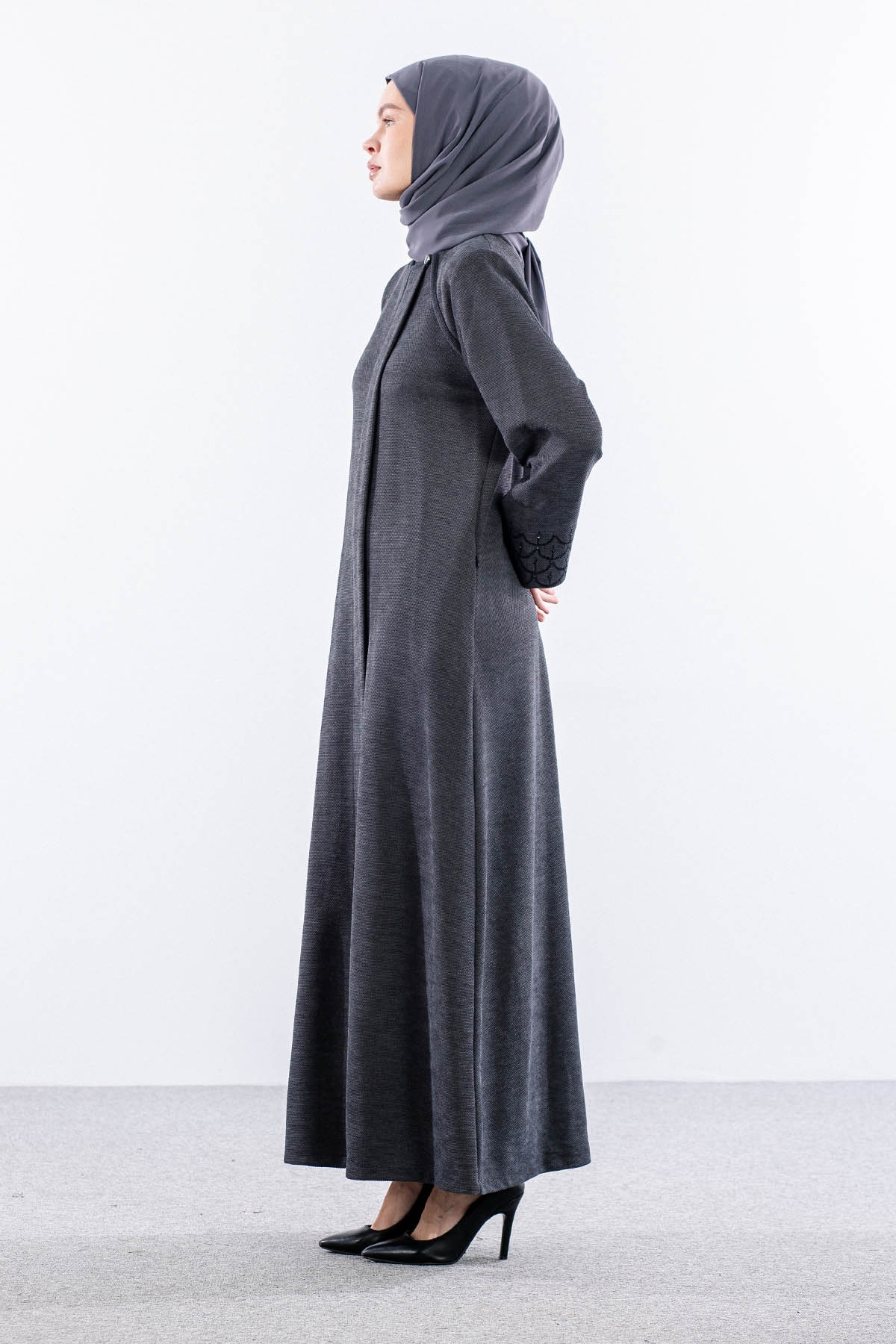 2262 Ferace 42-52 Dalgali Sonil Kumas - Gri - 4