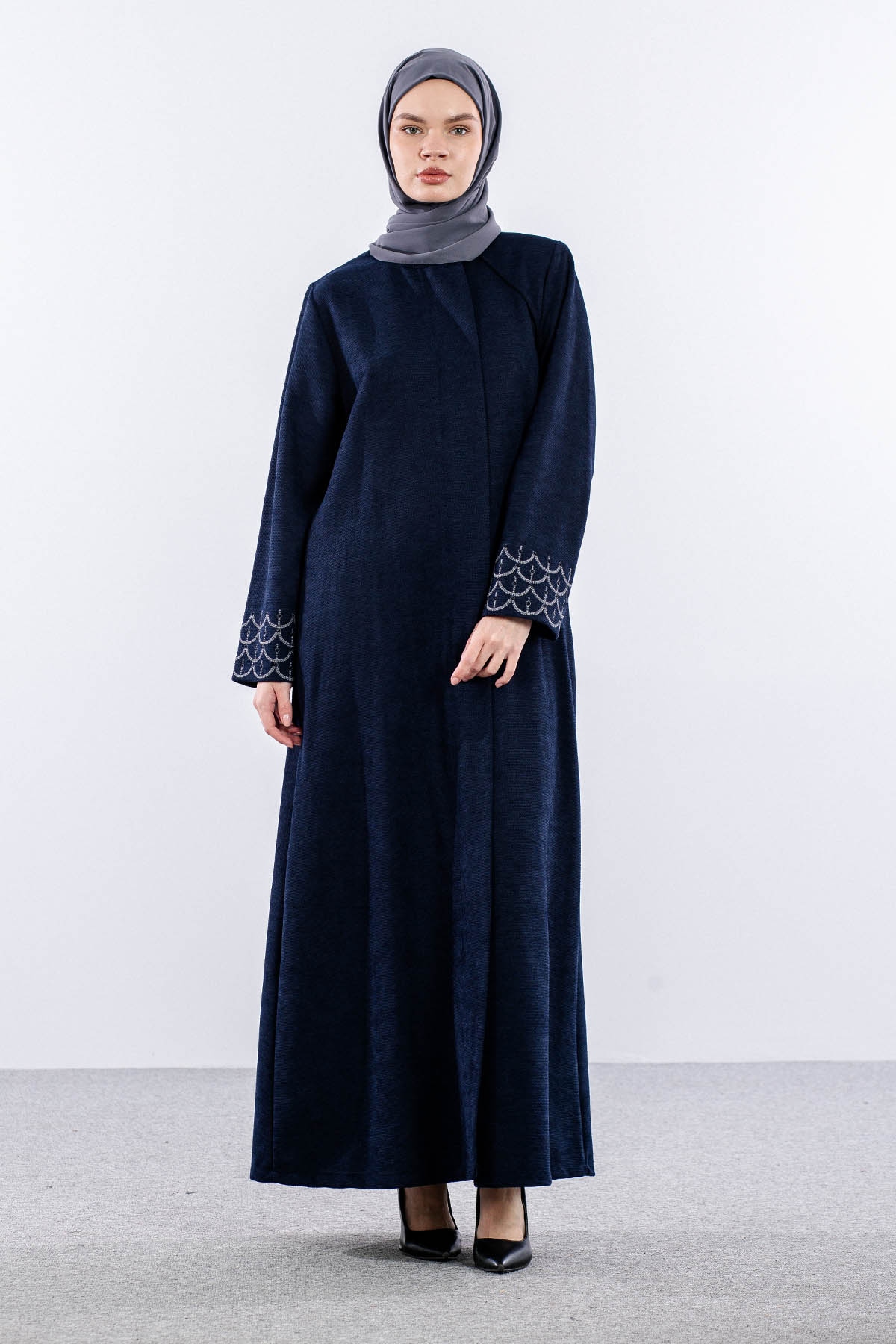 2262 Ferace 42-52 Dalgali Sonil Kumas - Lacivert - 1