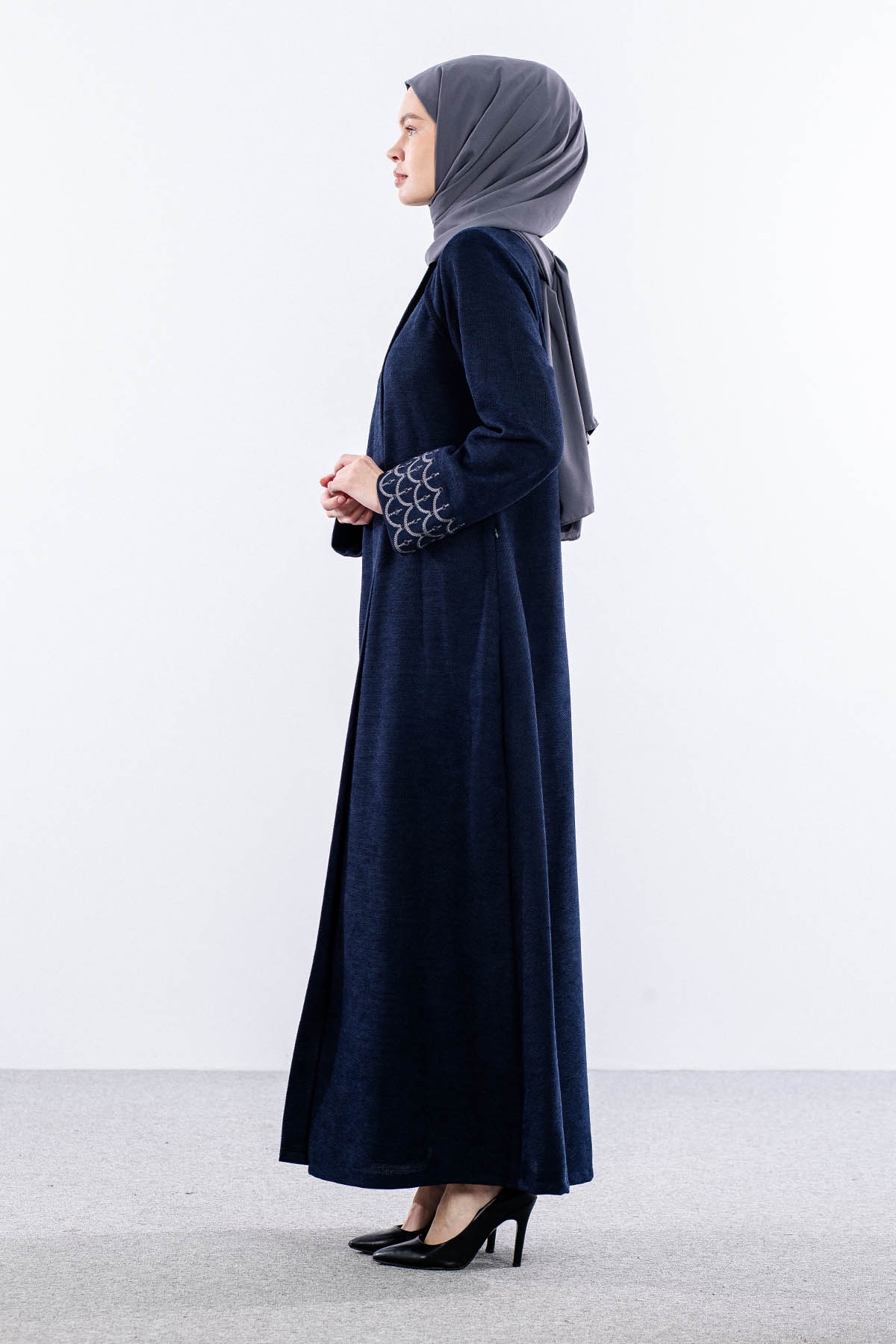 2262 Ferace 42-52 Dalgali Sonil Kumas - Lacivert - 4