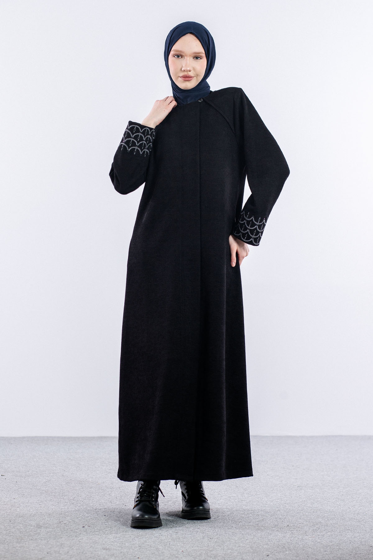 2262 Ferace 42-52 Nkş - Siyah - 1