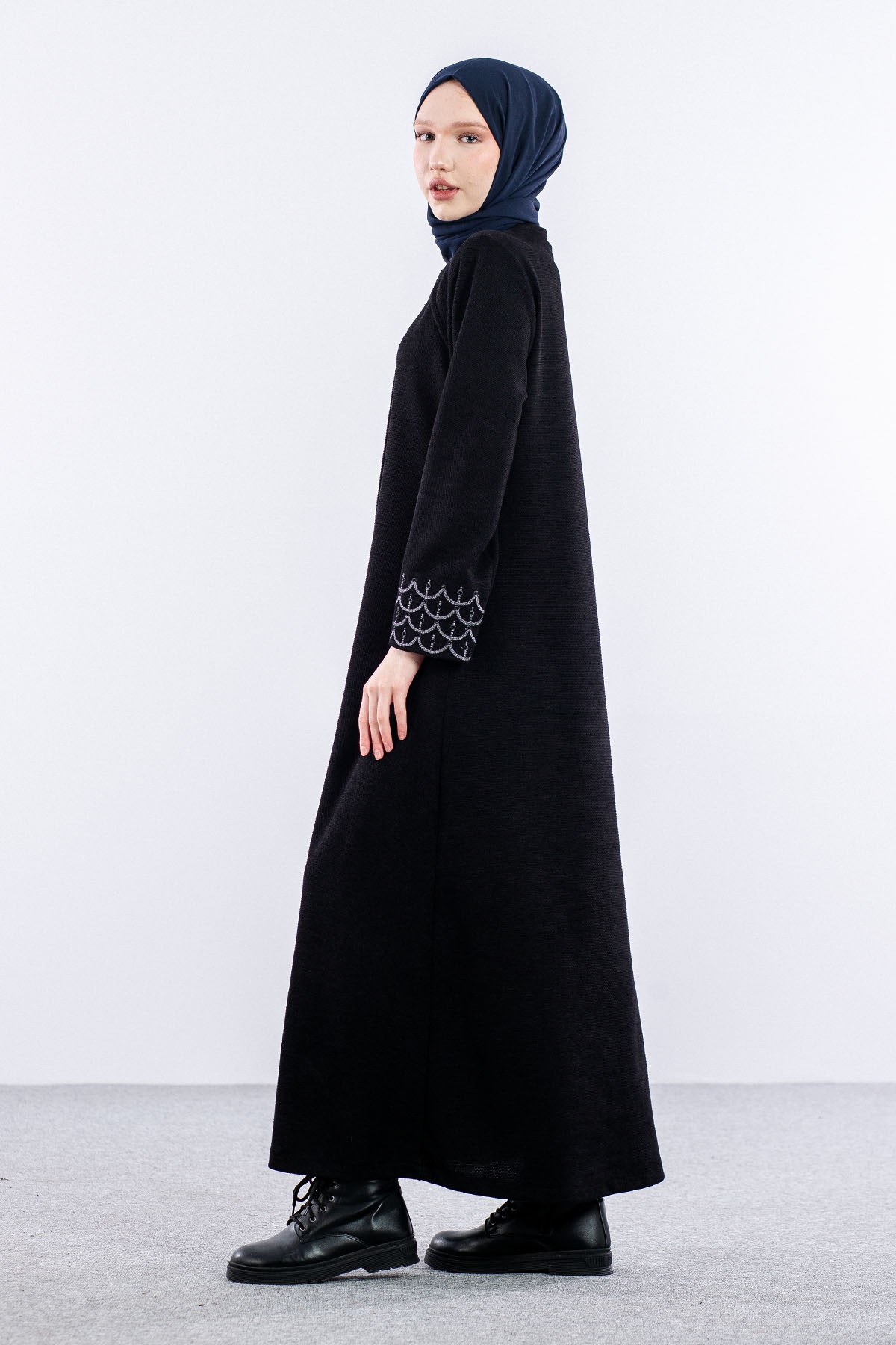 2262 Ferace 42-52 Nkş - Siyah - 3