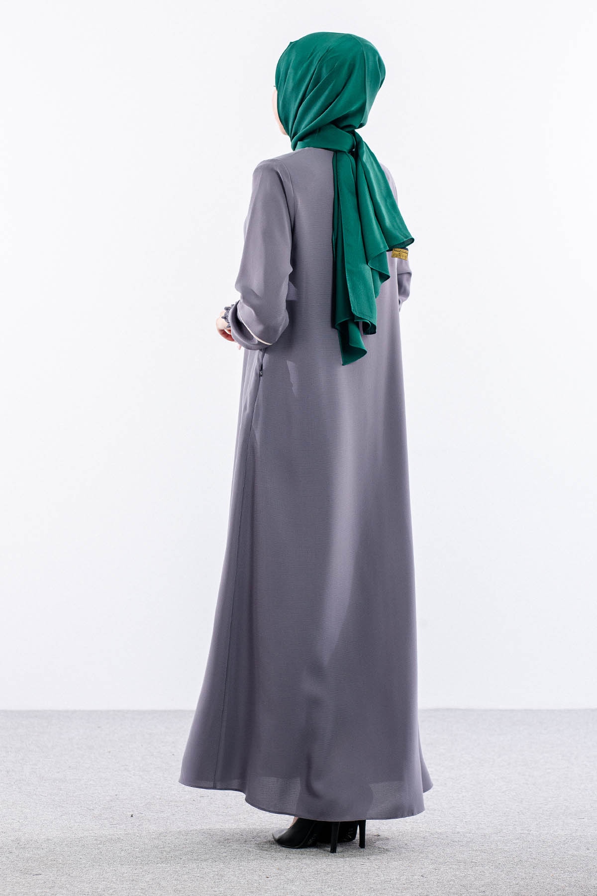 2268 Ferace 42-52 Biye Ve Kolucu Burumcuk - Gri - 4