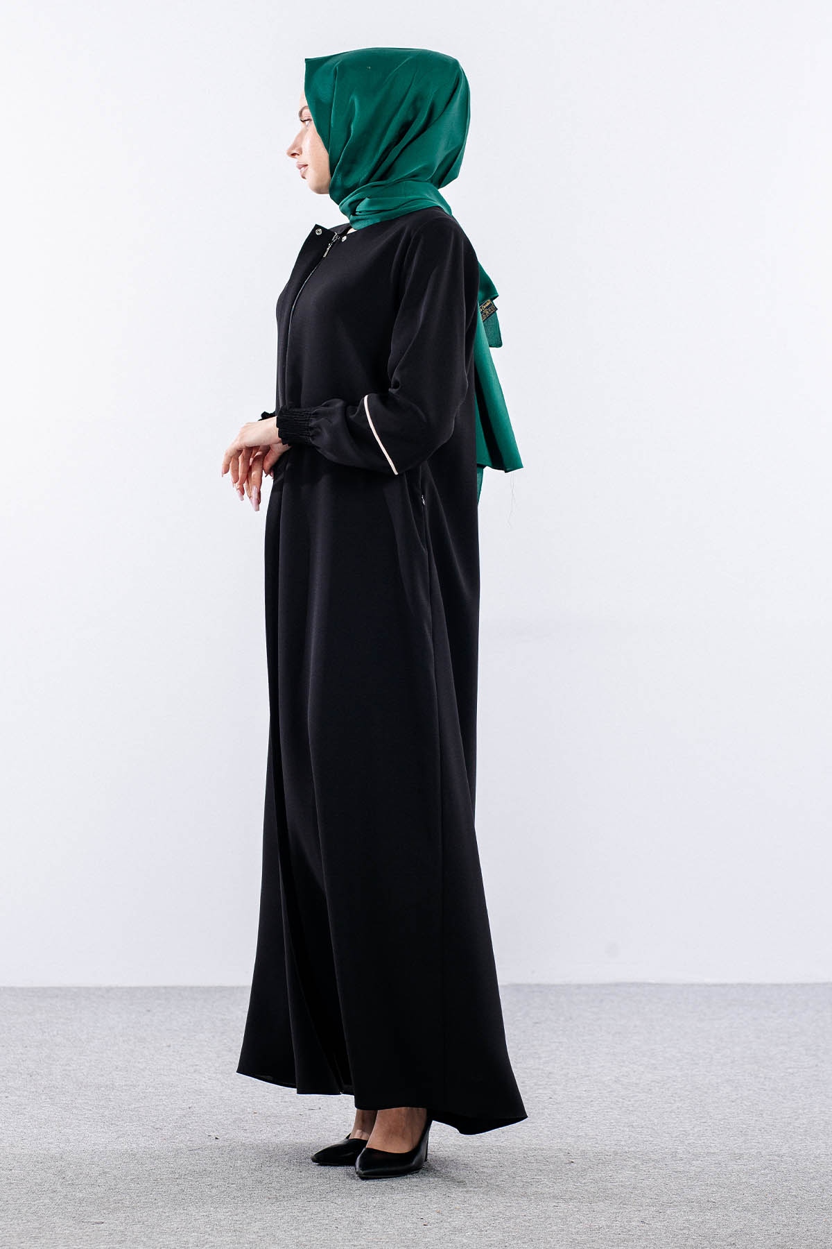 2268 Ferace 42-52 Biye Ve Kolucu Burumcuk - Siyah - 3