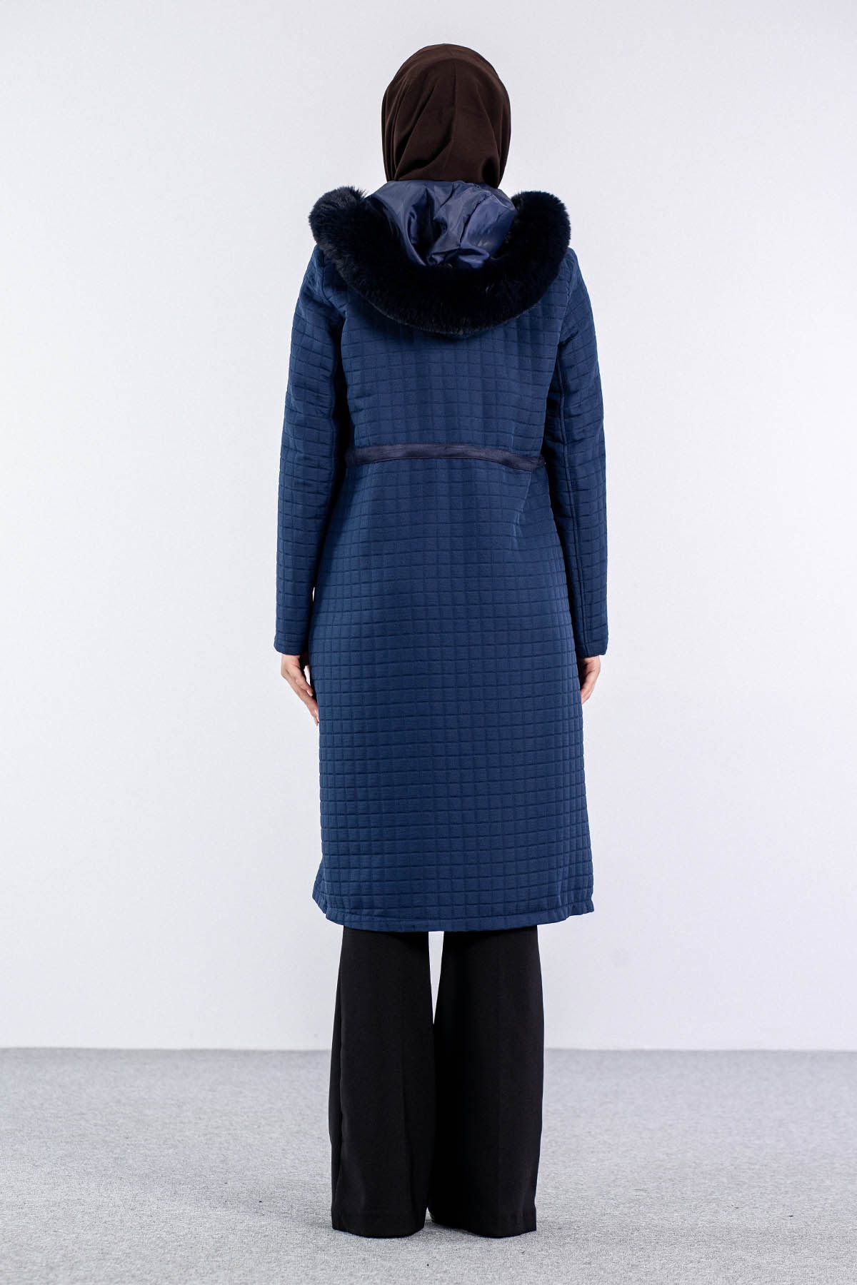 228 Kürklü Kapitone Kap 40-50 - Lacivert - 5