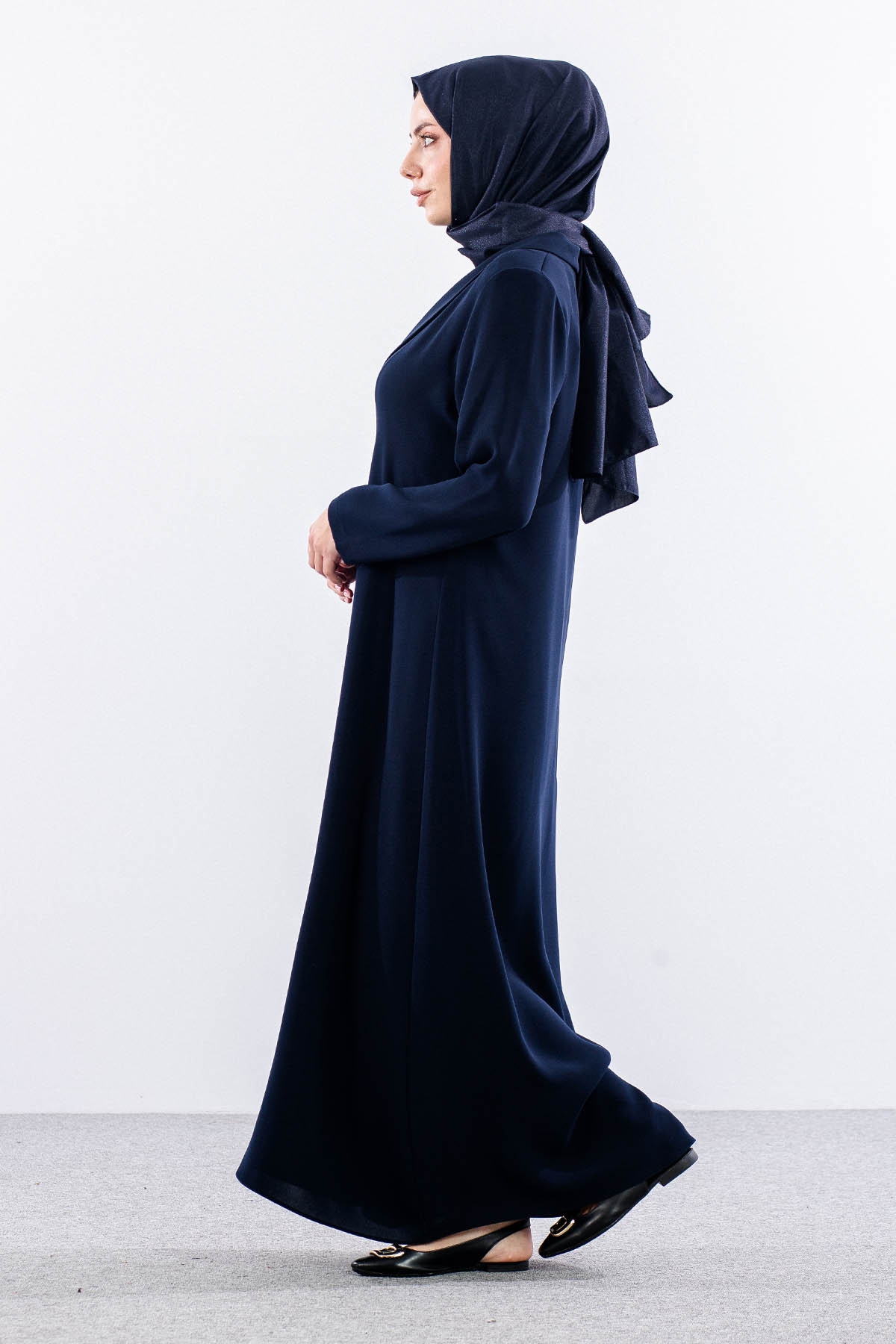 2282 2li Kaftan 42-52  Yaz şık - Lacivert - 5