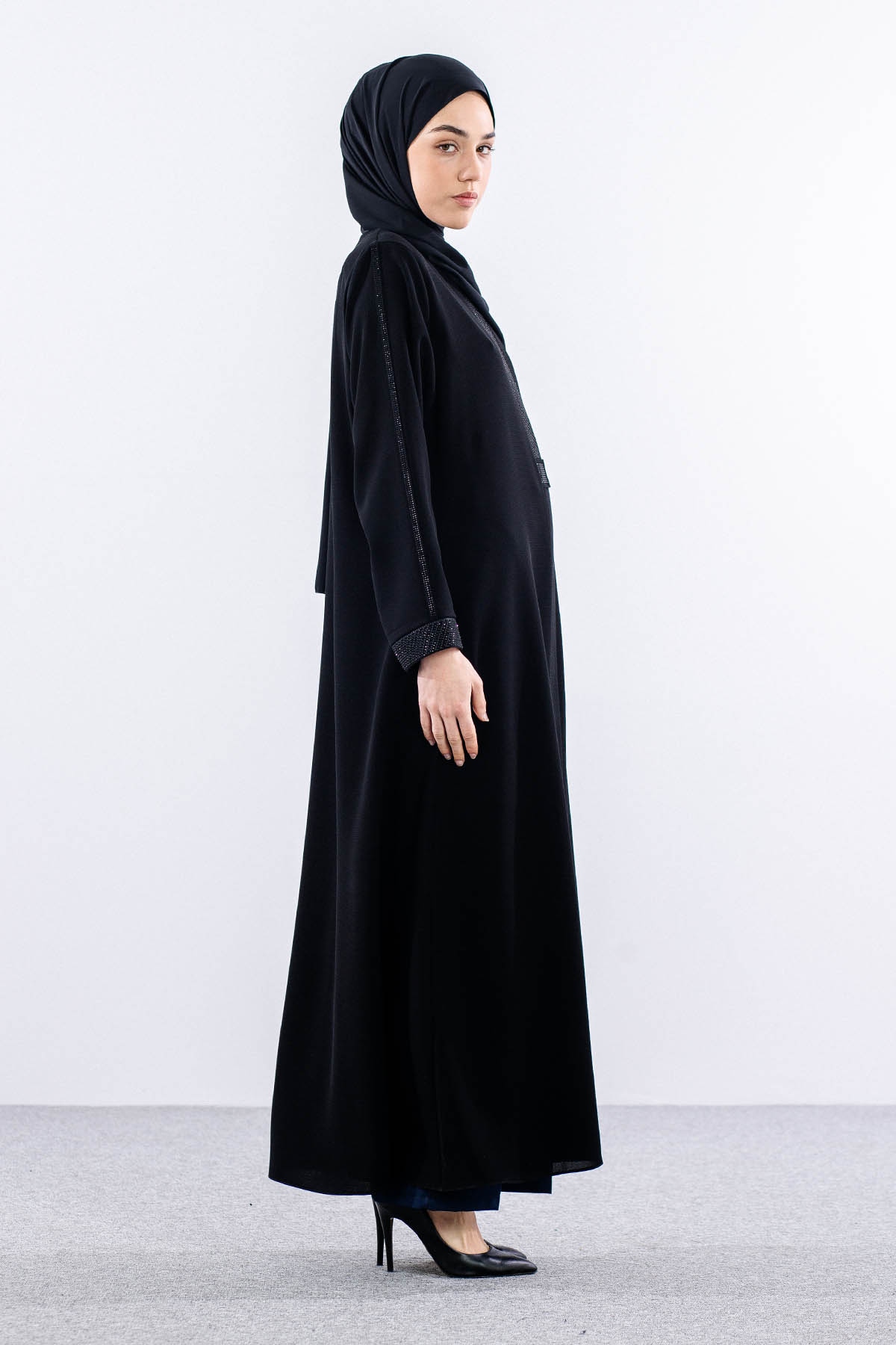 2284 Ferace 46-56 - Siyah - 3