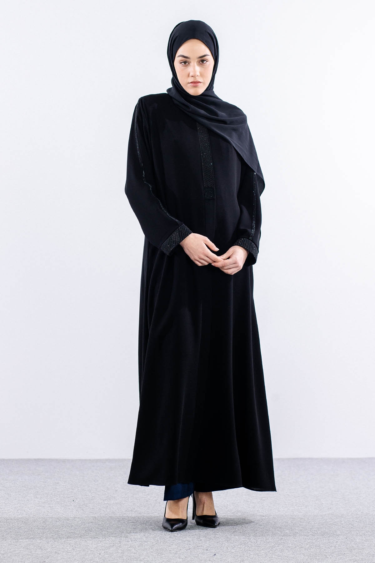 2284 Ferace 46-56 - Siyah - 4