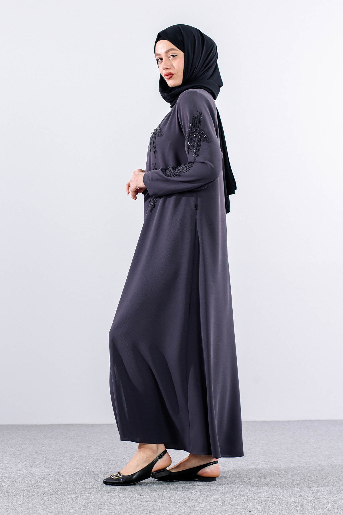 2287 şik Ferace 46-56 - K_gri - 4