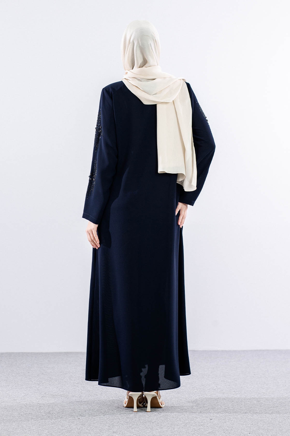 2287 şik Ferace 46-56 - Lacivert - 5