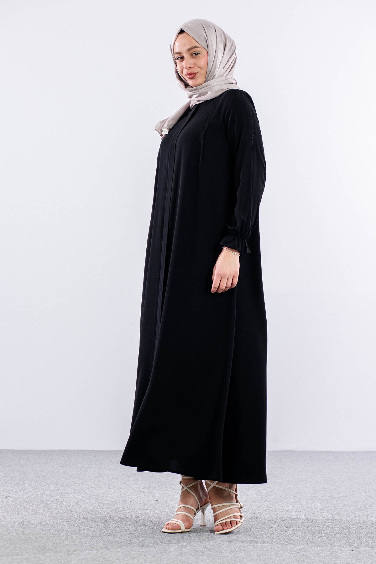 2292 Ferace 38-48 Nkş - Siyah - 2