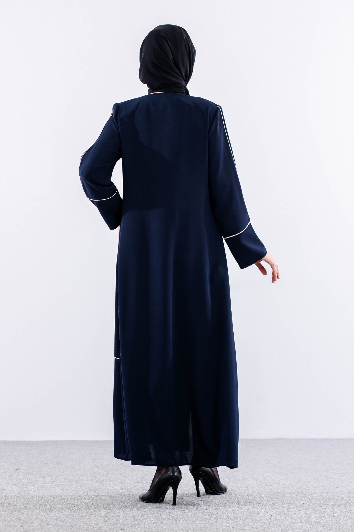 2297 Ferace 42-52 Biye Detay - Lacivert - 4