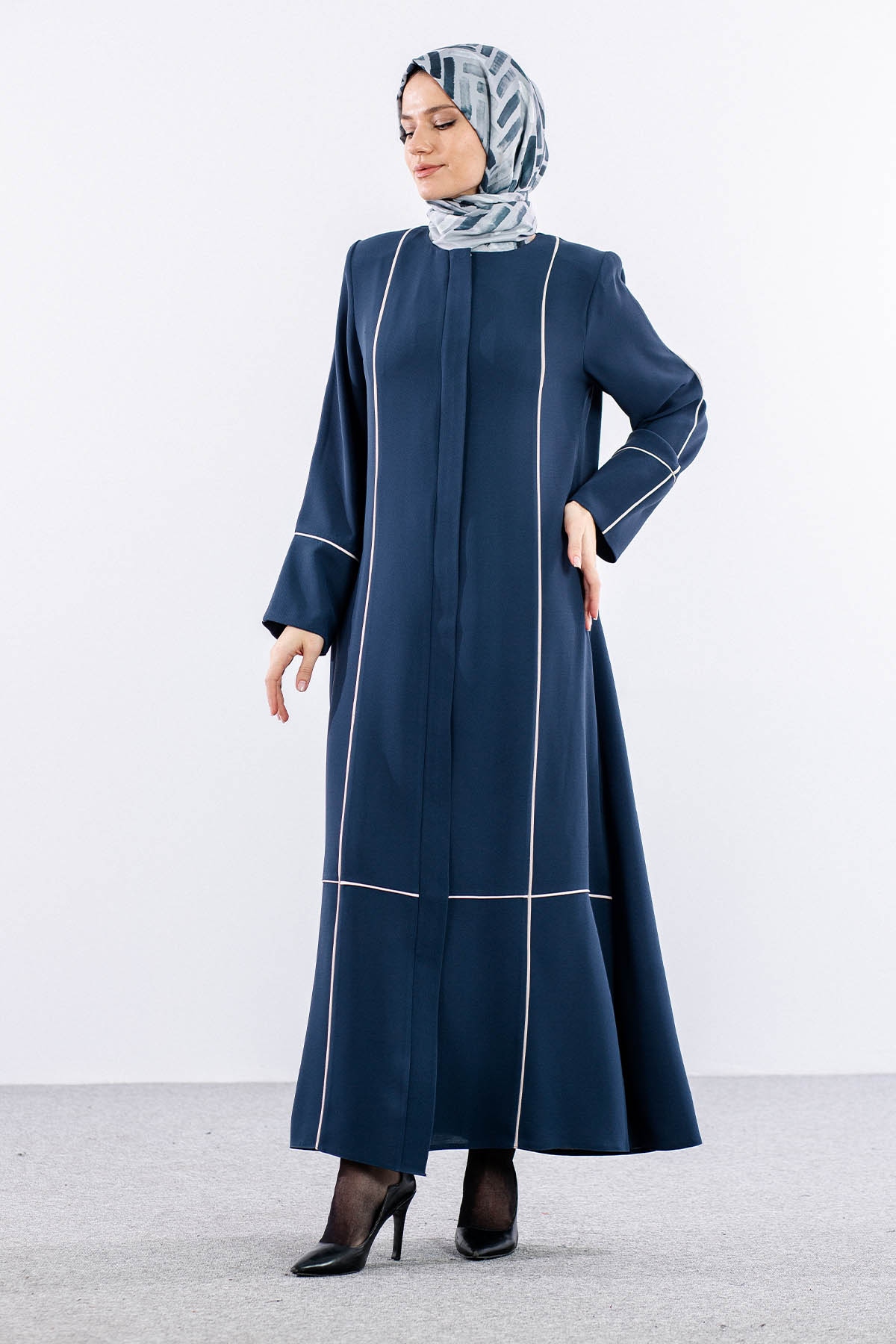 2297 Ferace 42-52 Biye Detay - Petrol - 1