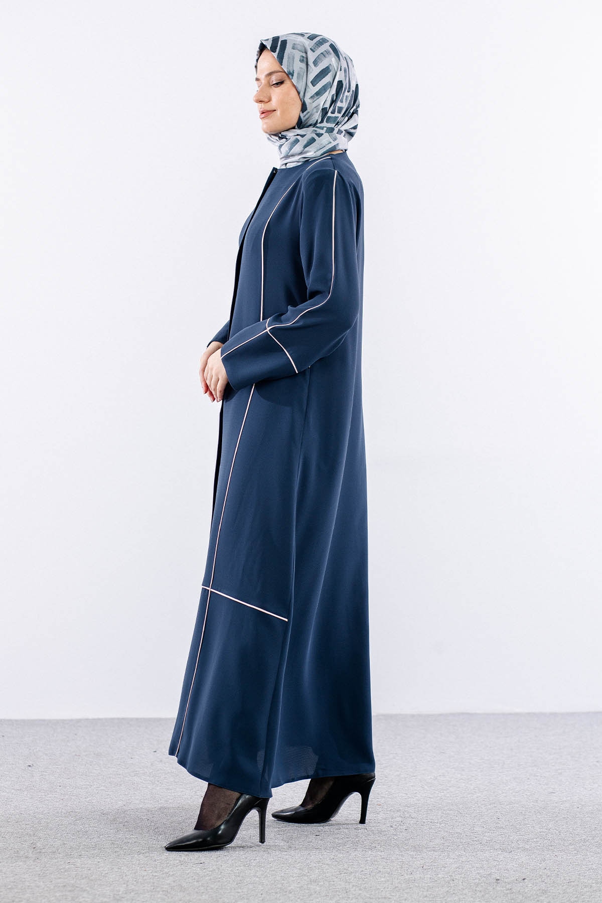 2297 Ferace 42-52 Biye Detay - Petrol - 4