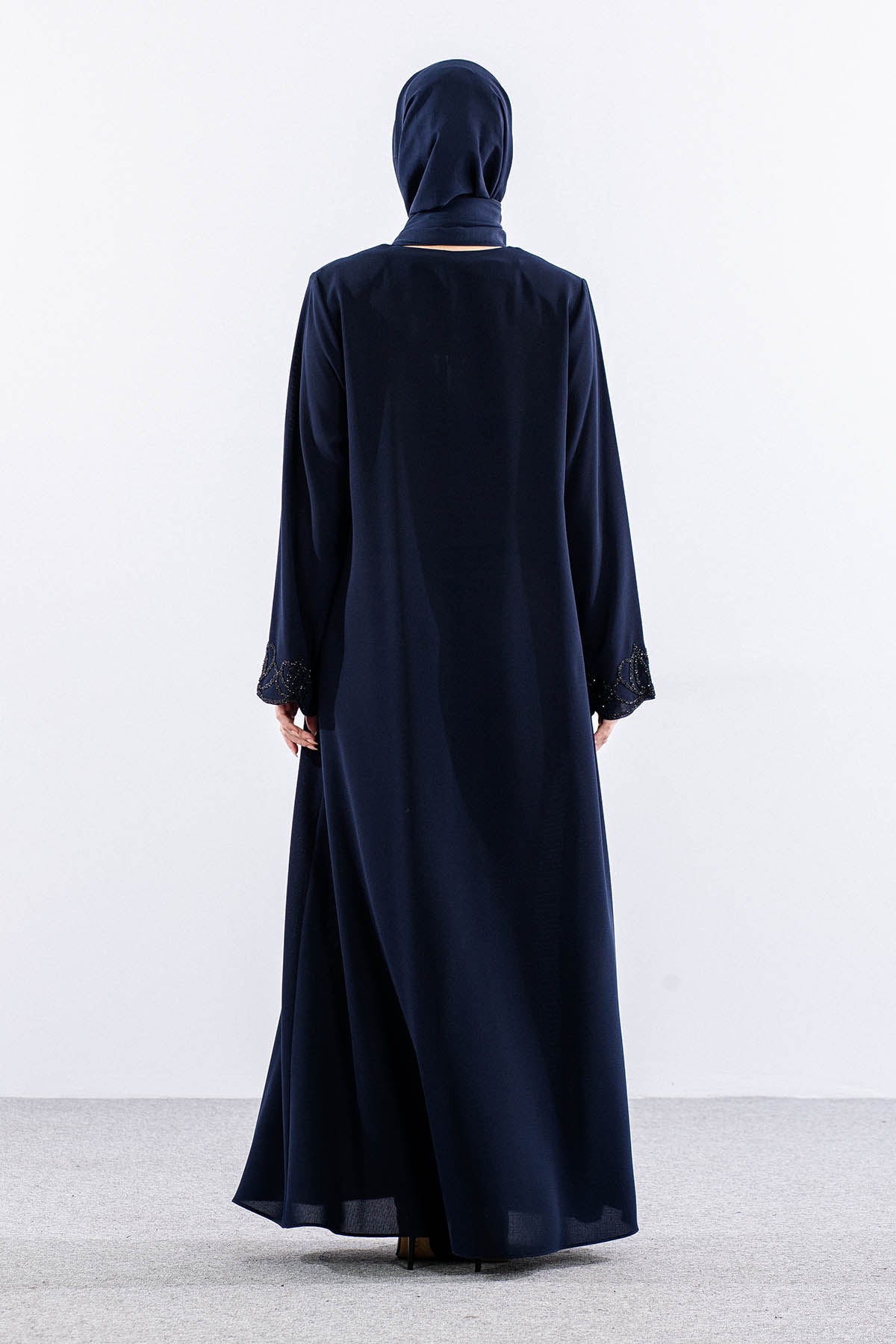 2300 Ferace 44-54 Sık Model Yaz - Lacivert - 5