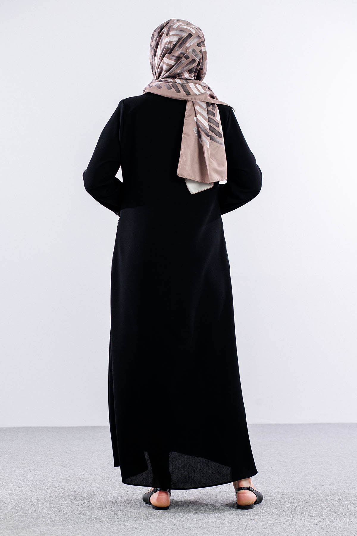 2300 Ferace 44-54 şik - Siyah - 4