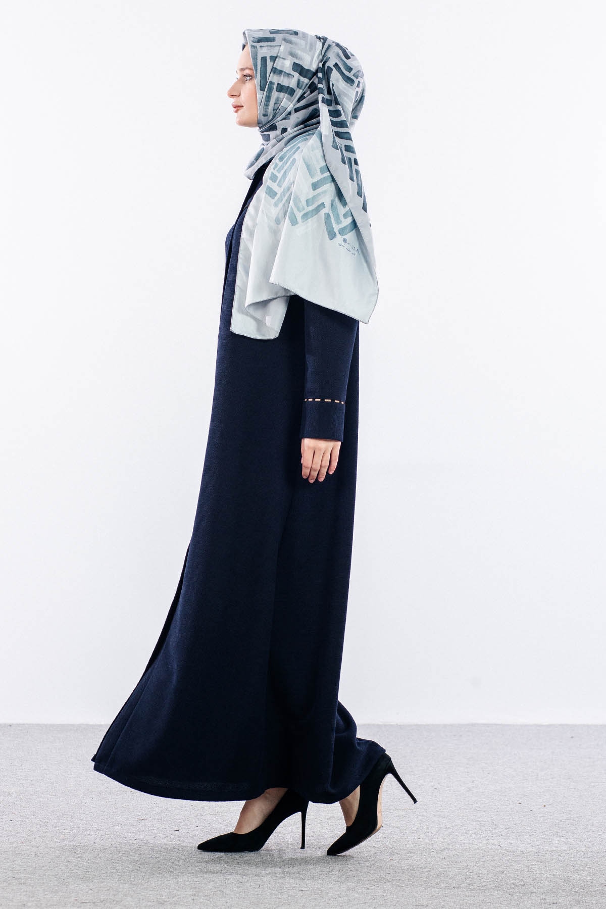 2322 Ferace 42-52 Kol Ve Ust Nakis - Lacivert - 3