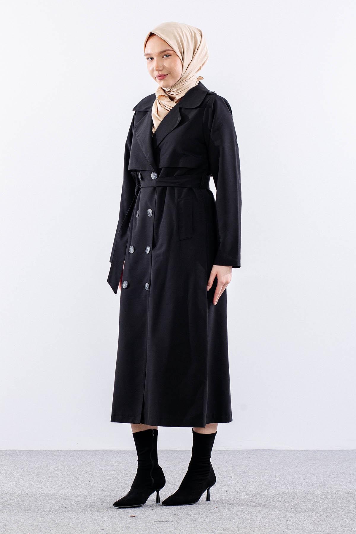 237 Trençkot 38-48 - Siyah - 3