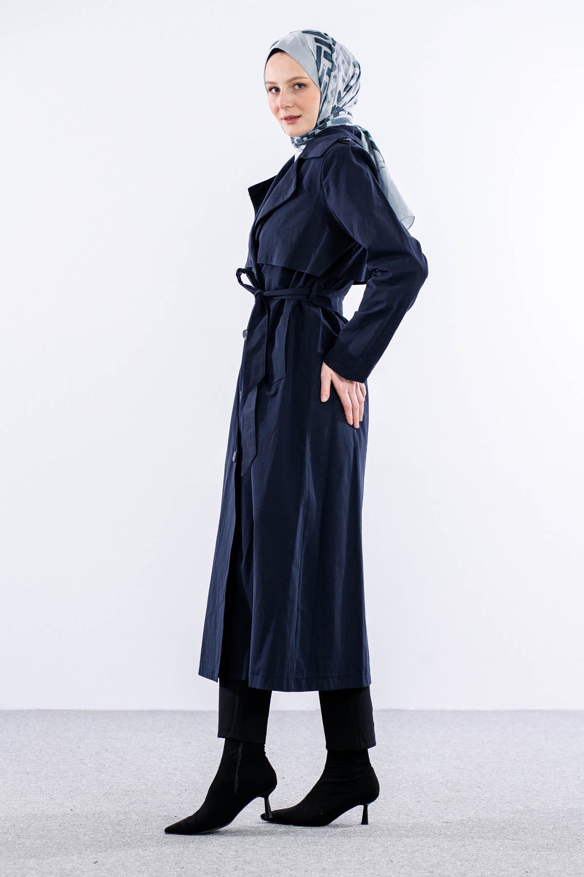 237 Trençkot 40-50 - Lacivert - 3