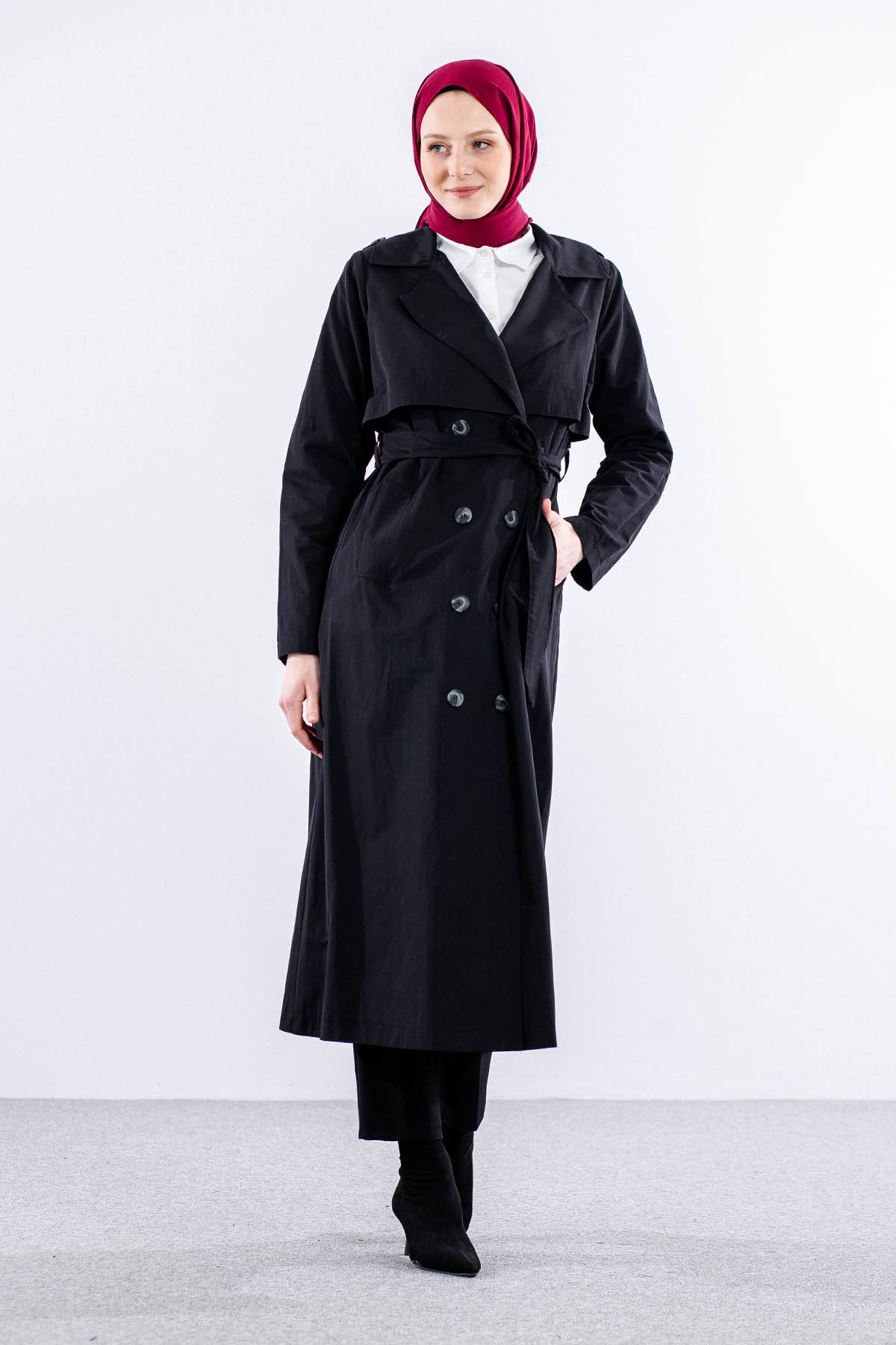 237 Trençkot 40-50 - Siyah - 1