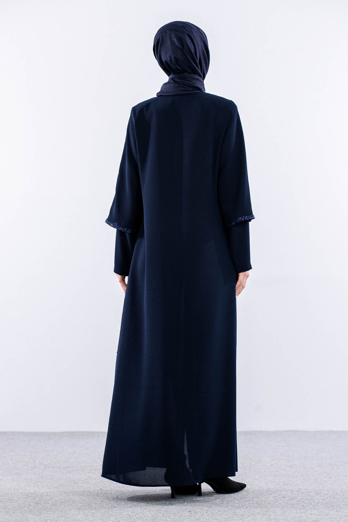 2392 çift Kol Ferace 42-52 - Lacivert - 4