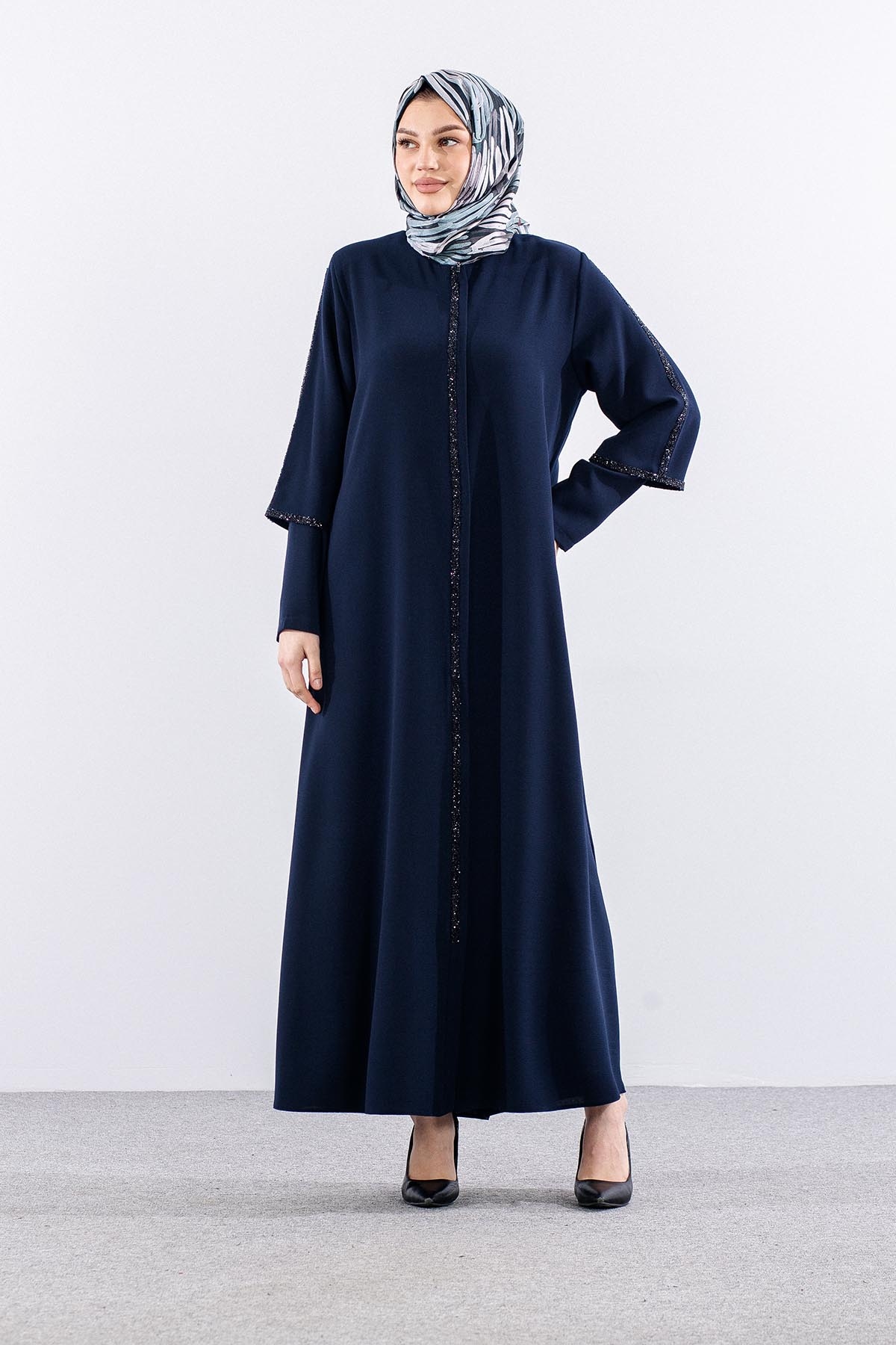 2392 Ferace 44-54 çi̇ft Kol Tasli - Lacivert - 2