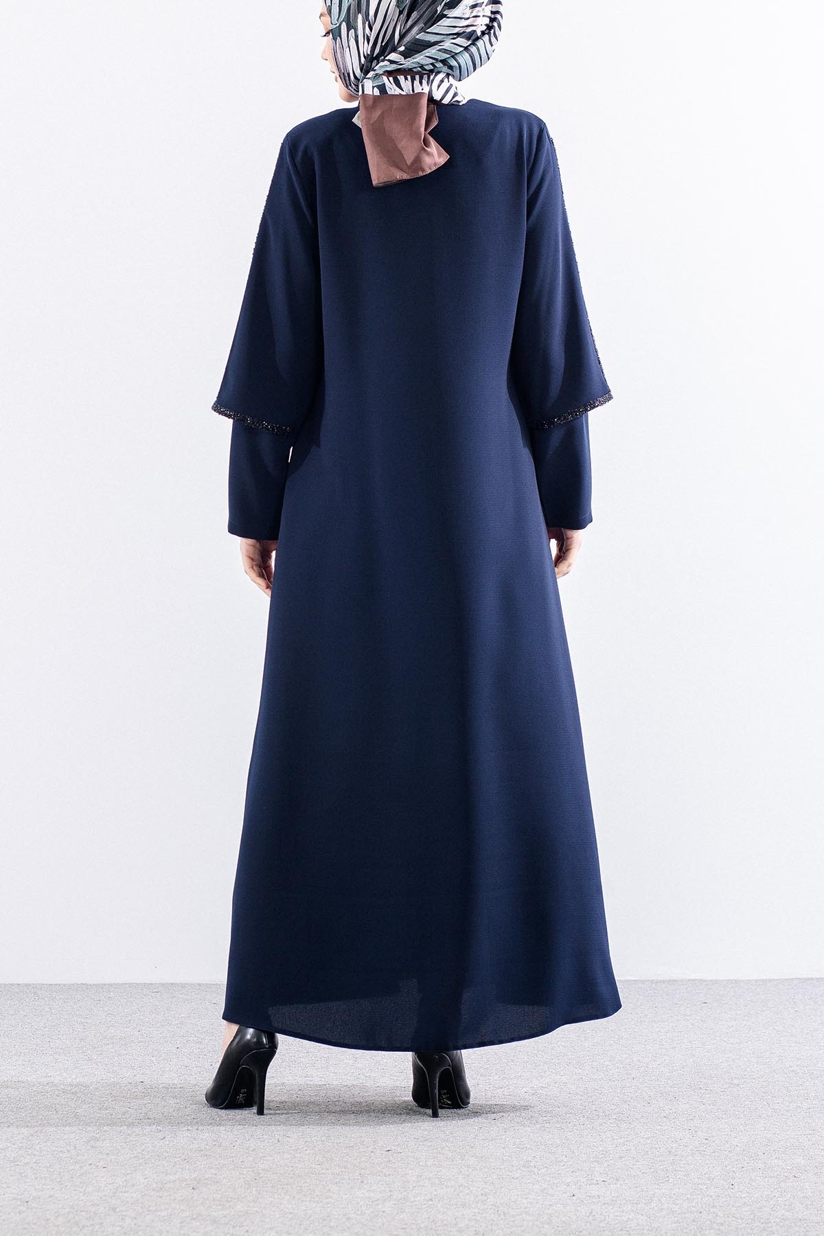 2392 Ferace 44-54 çi̇ft Kol Tasli - Lacivert - 5