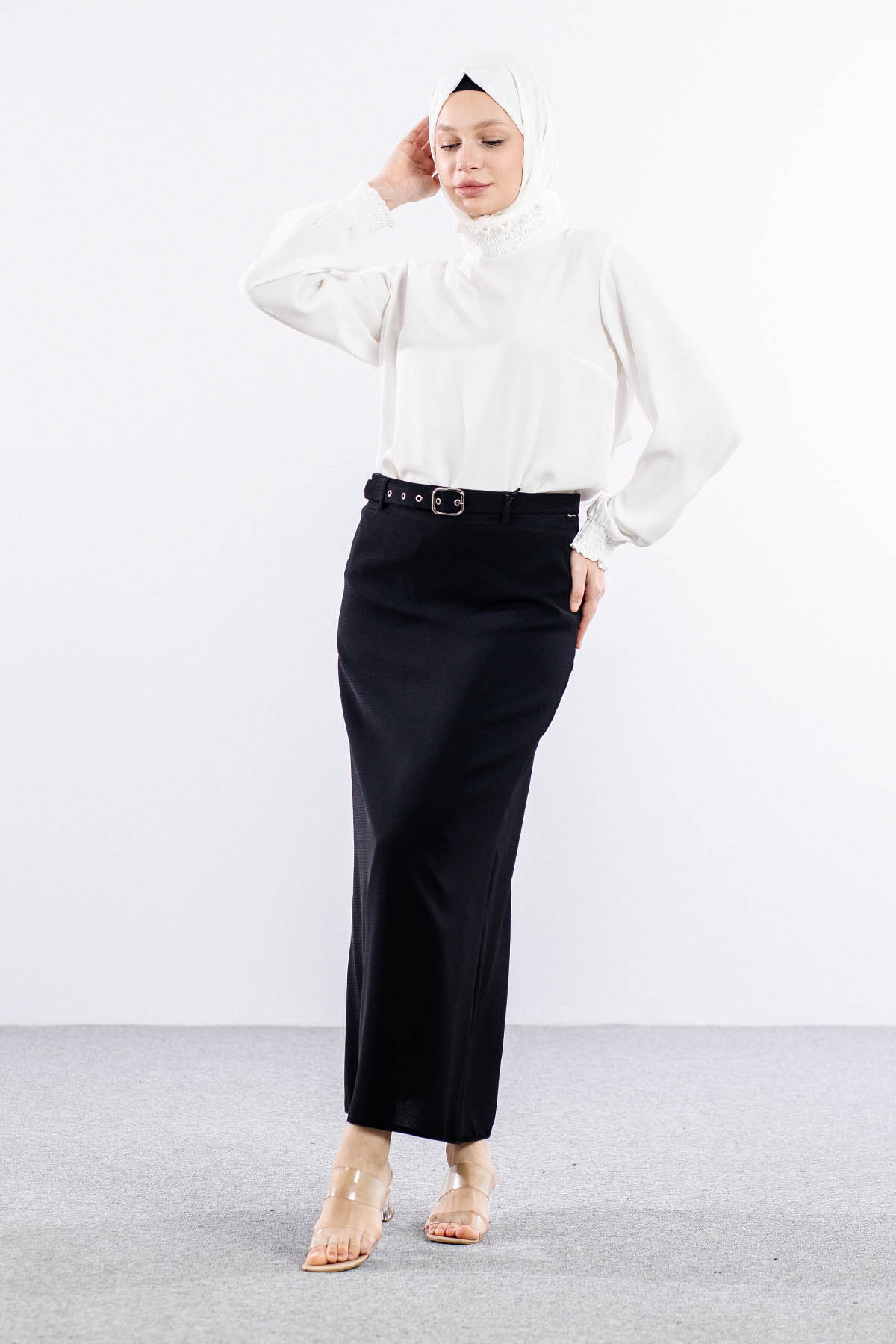 2398 Etek 42-52 - Siyah - 2