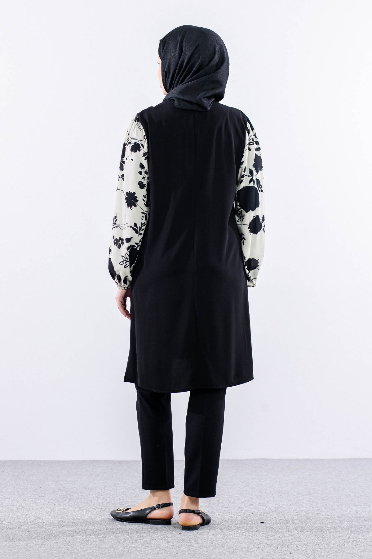 2409 Tunik 42-44-46 Desen - Siyah - 5