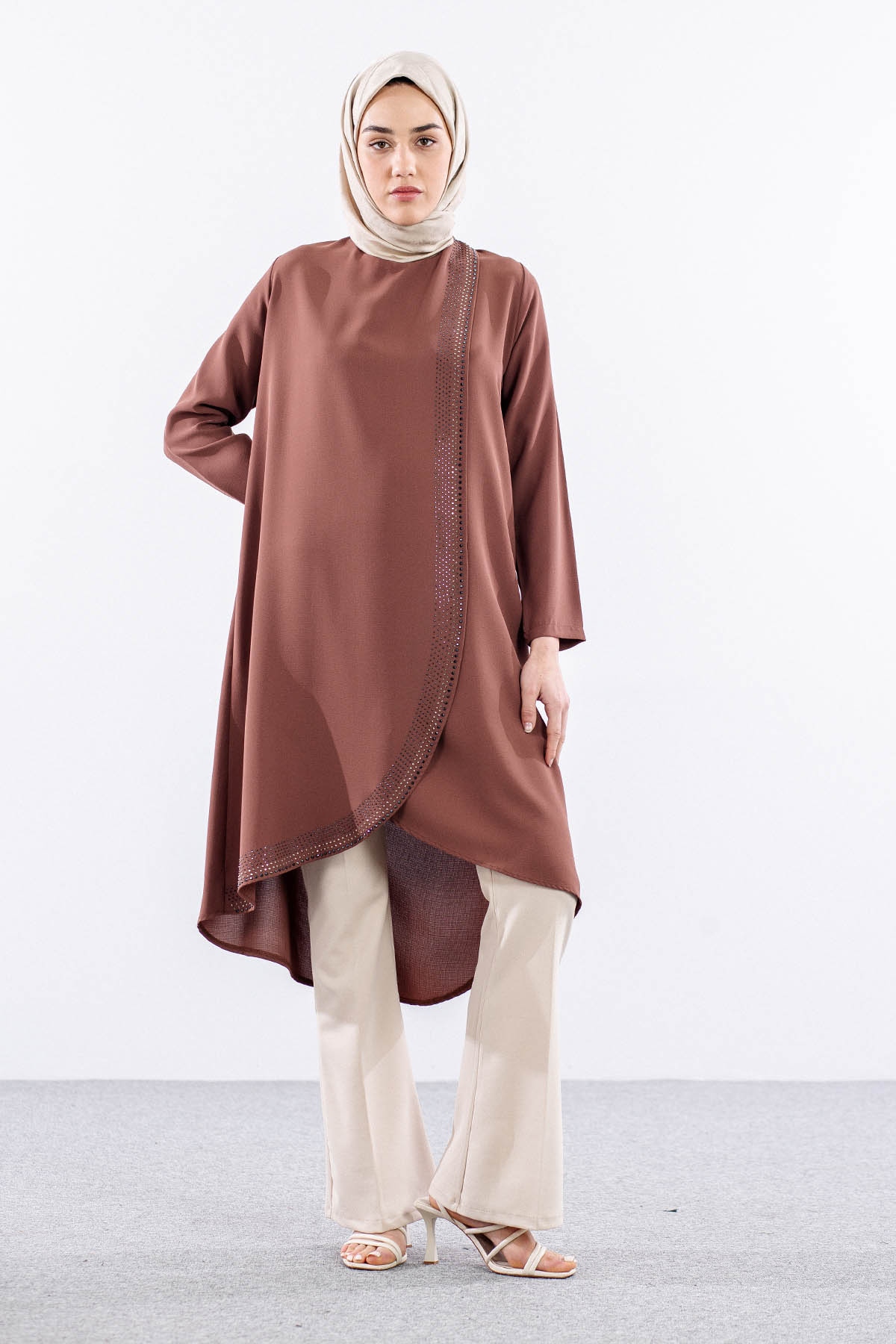 2410 Tunik 42-48 Kapak - Kiremit - 2