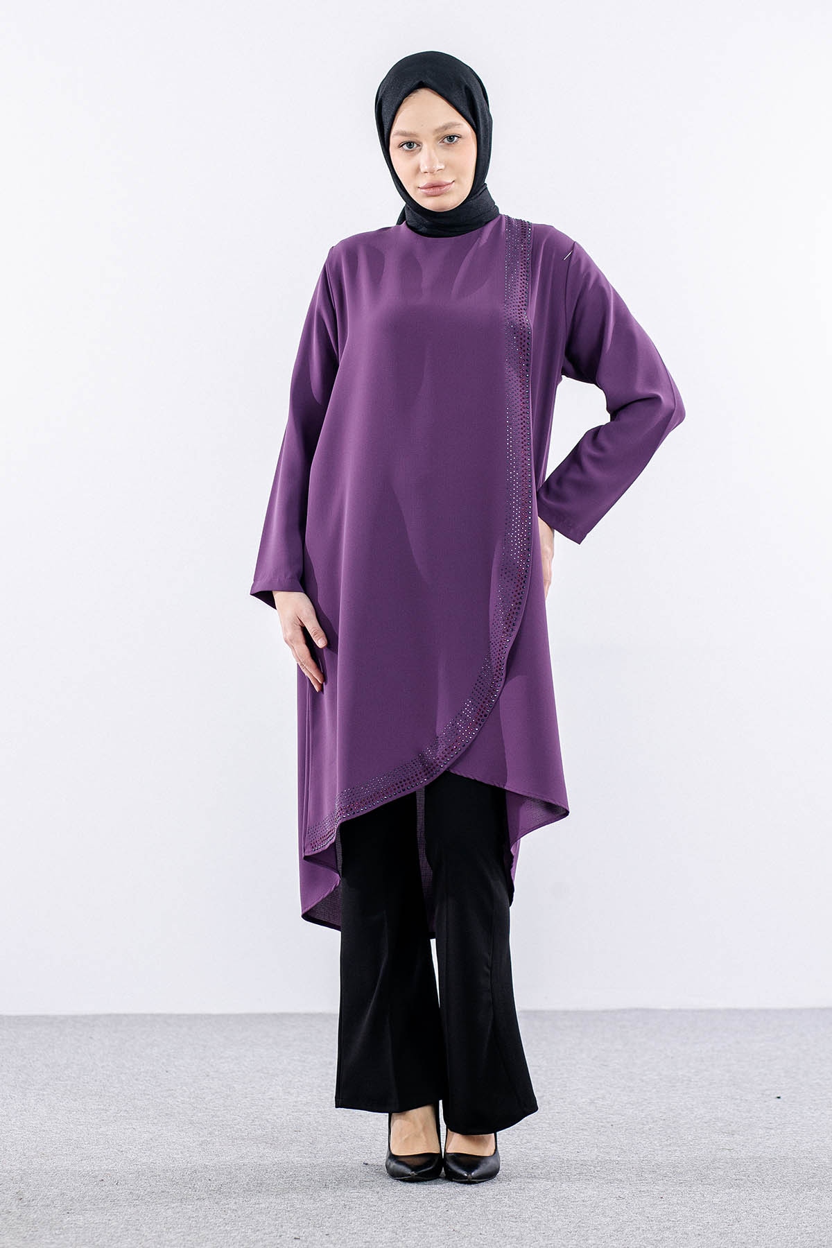 2410 Tunik 42-48 Kapak - Lila - 1