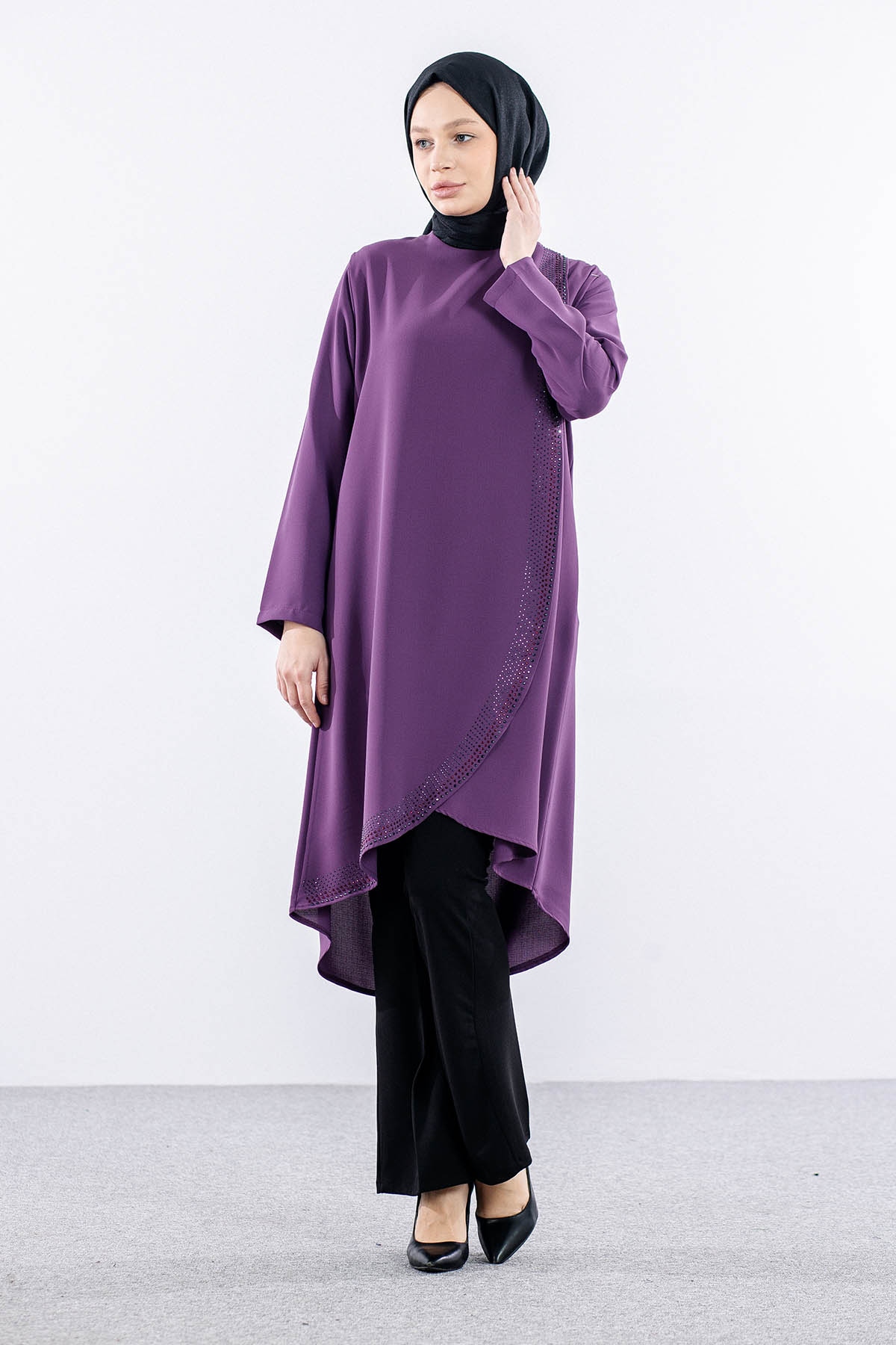 2410 Tunik 42-48 Kapak - Lila - 2