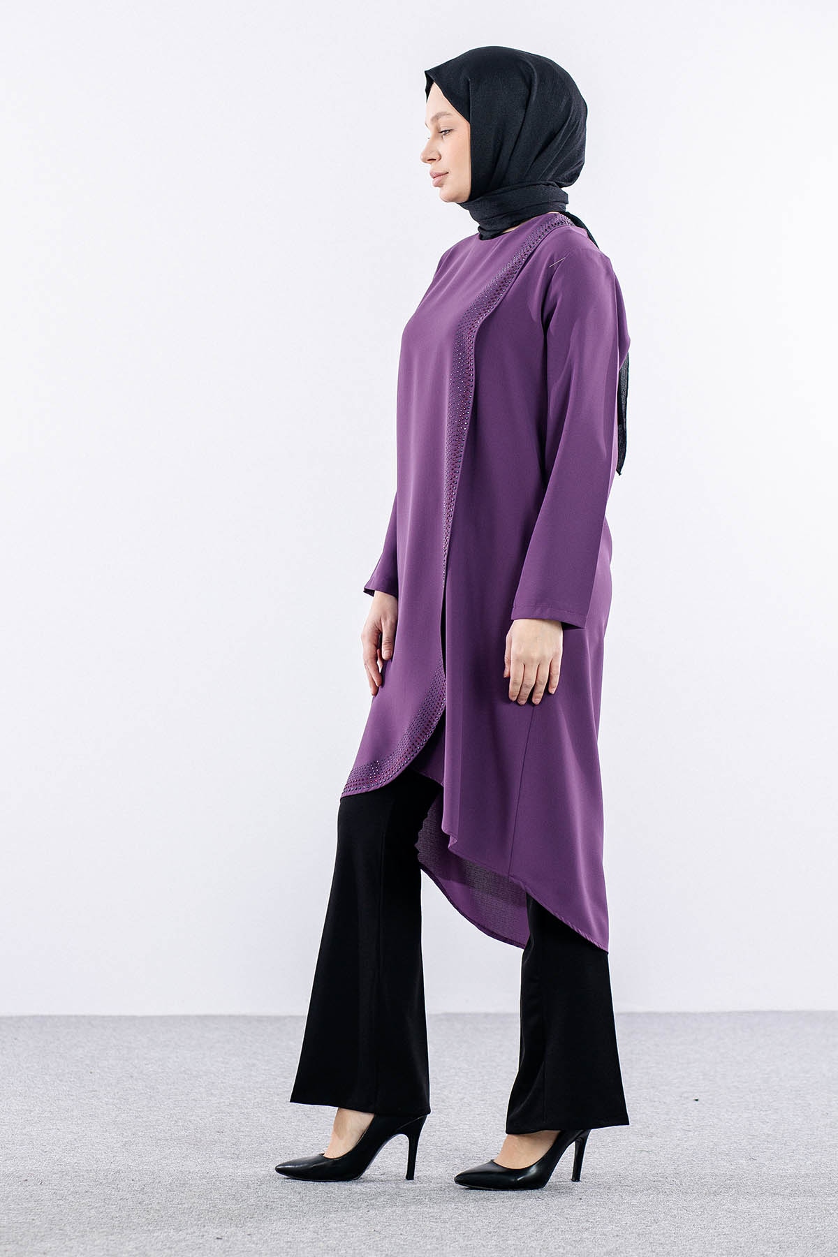 2410 Tunik 42-48 Kapak - Lila - 3