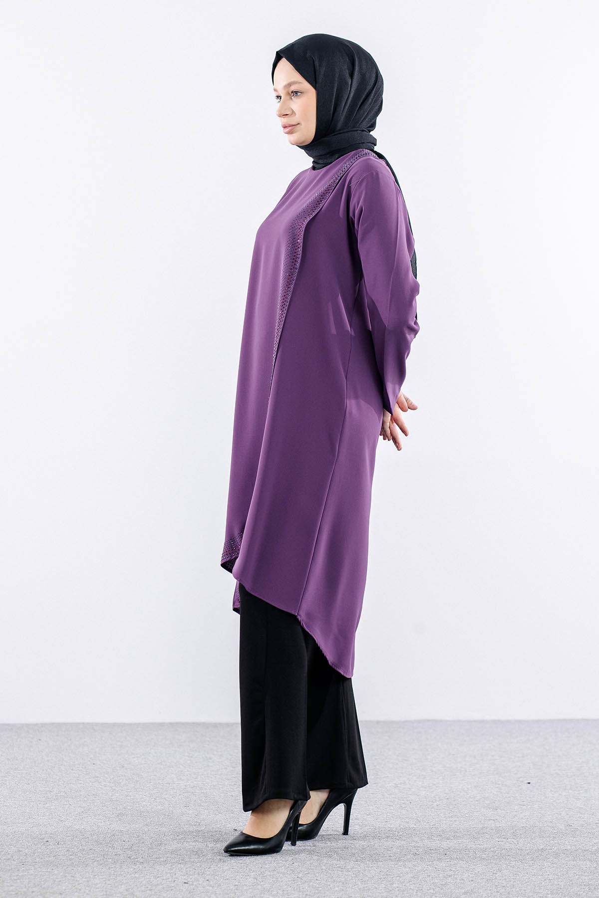 2410 Tunik 42-48 Kapak - Lila - 4